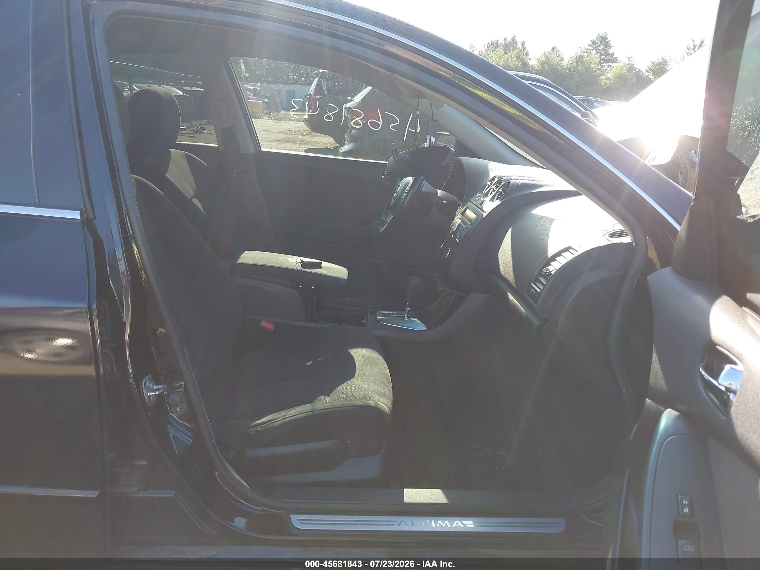 2012 Nissan Altima 2.5 S Black vin: 1N4AL2APXCN416010