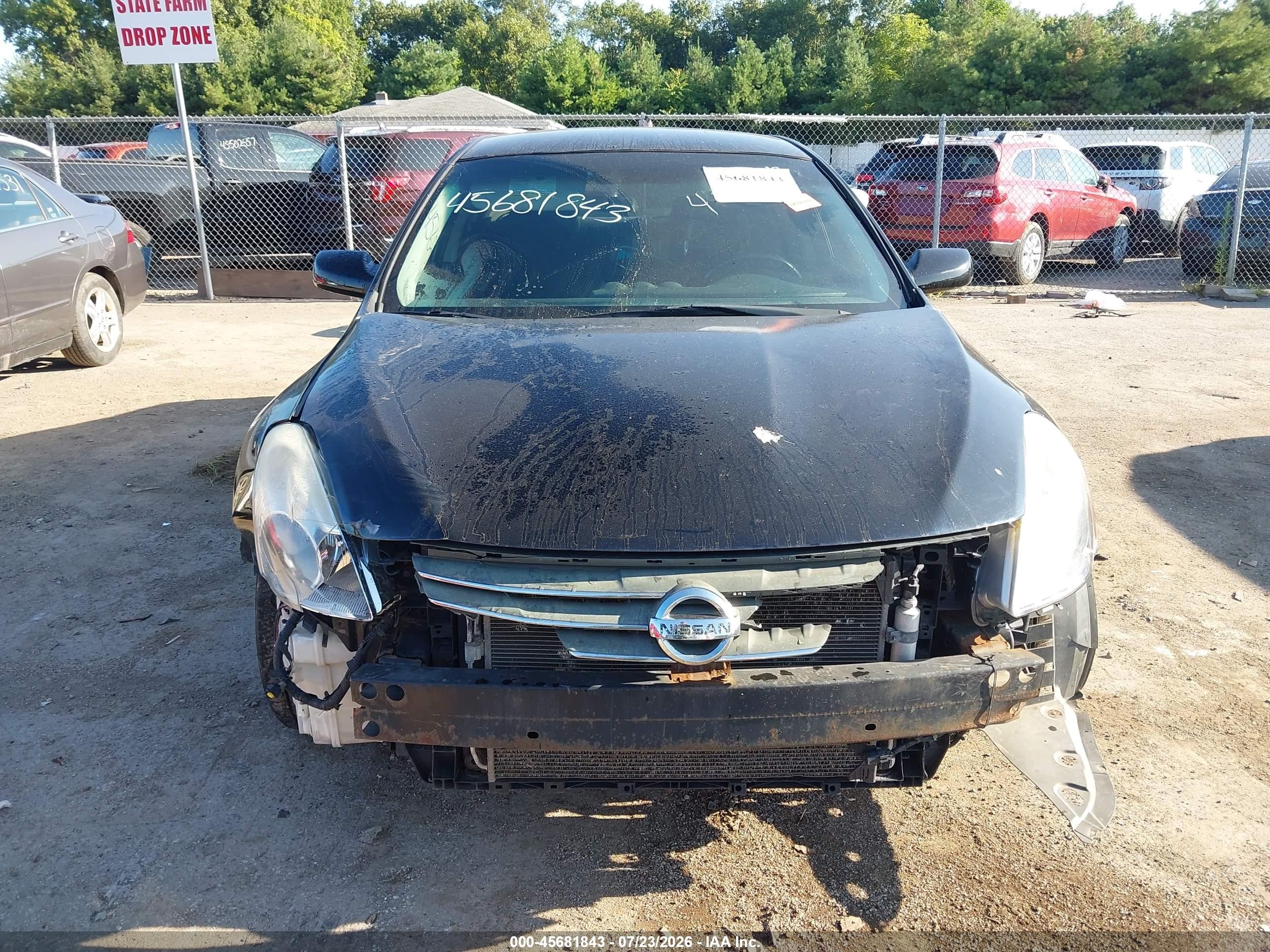 2012 Nissan Altima 2.5 S Black vin: 1N4AL2APXCN416010