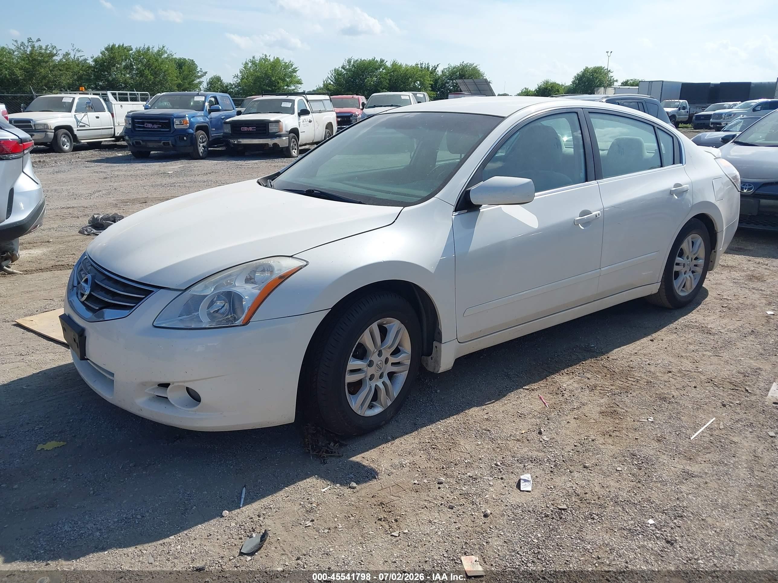 2012 Nissan Altima 2.5 S White vin: 1N4AL2APXCN473680