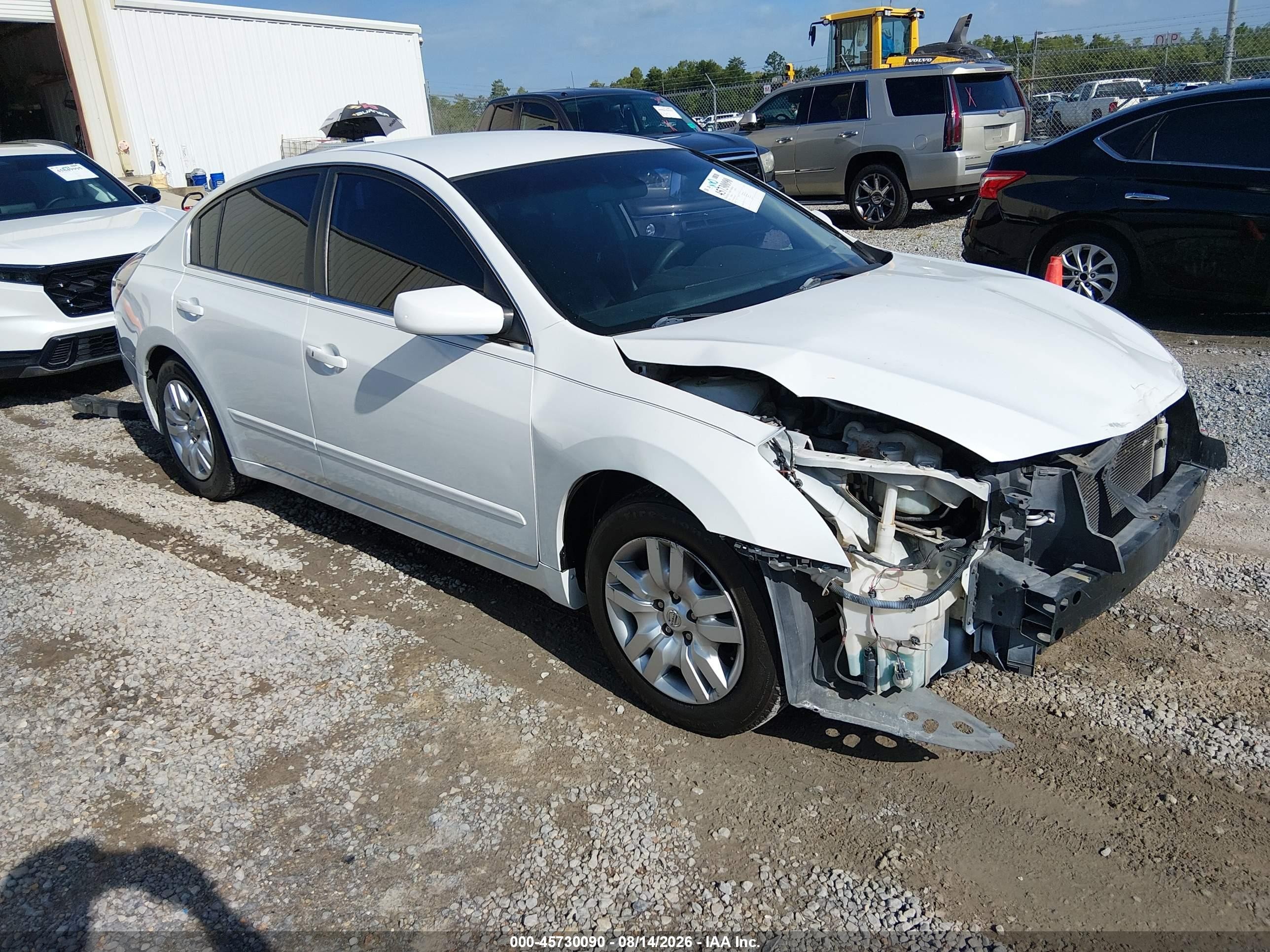 2012 Nissan Altima 2.5 S White vin: 1N4AL2APXCN486753