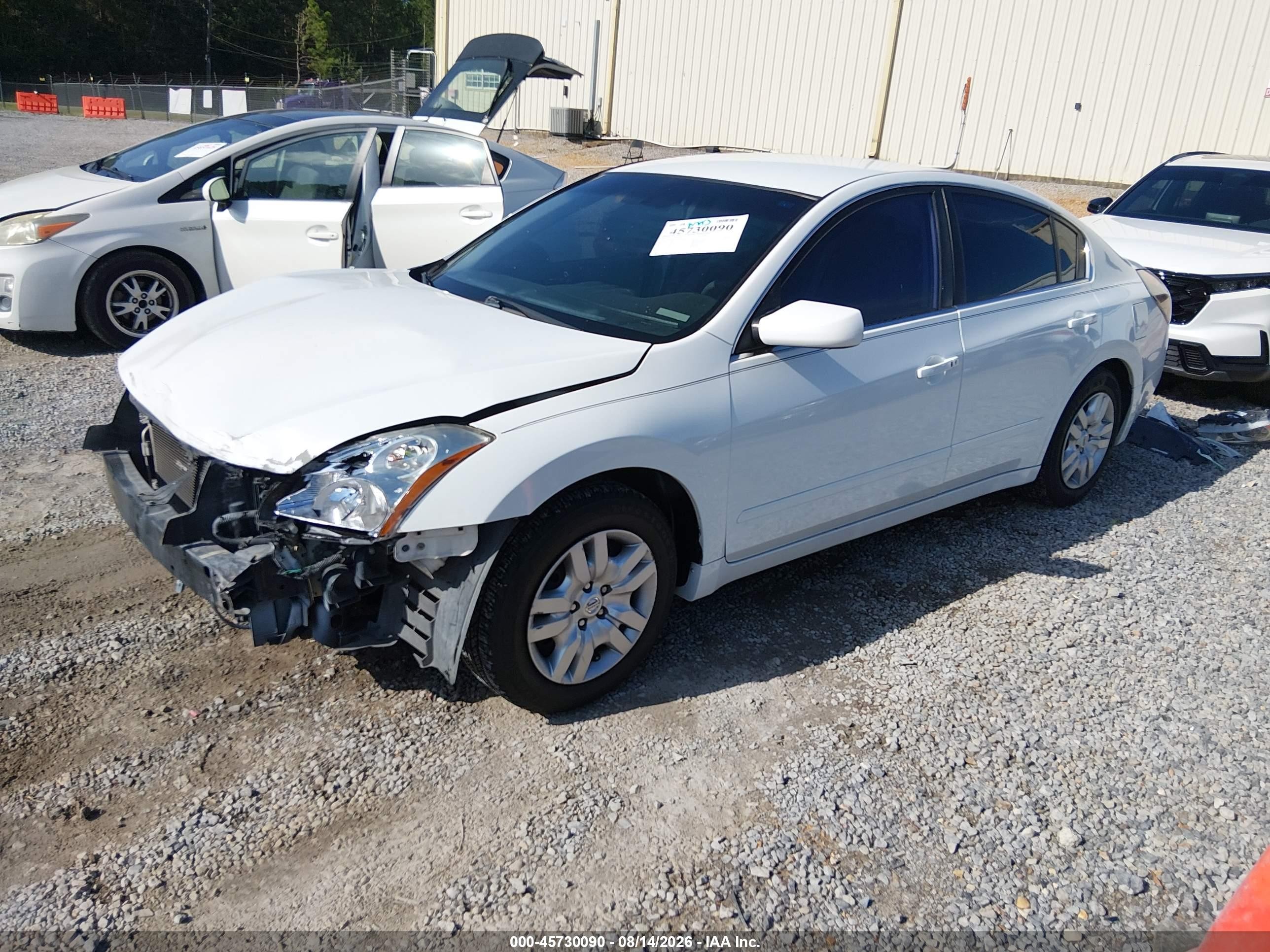 2012 Nissan Altima 2.5 S White vin: 1N4AL2APXCN486753