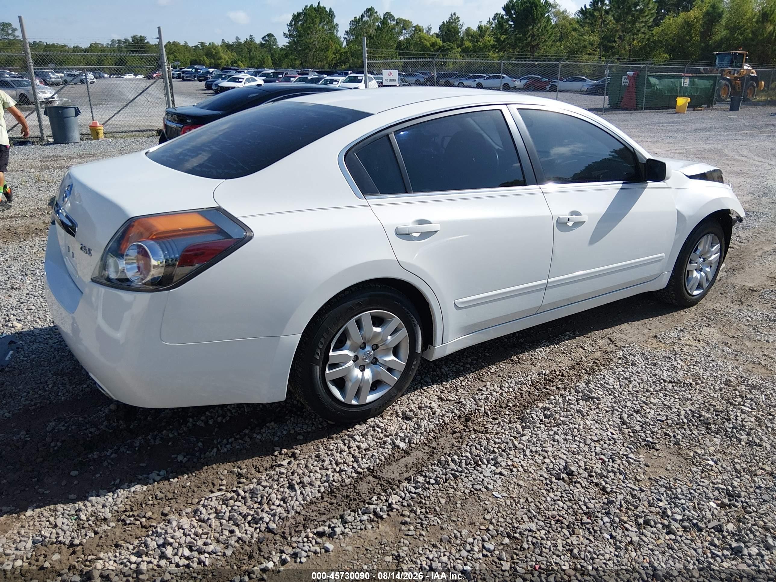 2012 Nissan Altima 2.5 S White vin: 1N4AL2APXCN486753