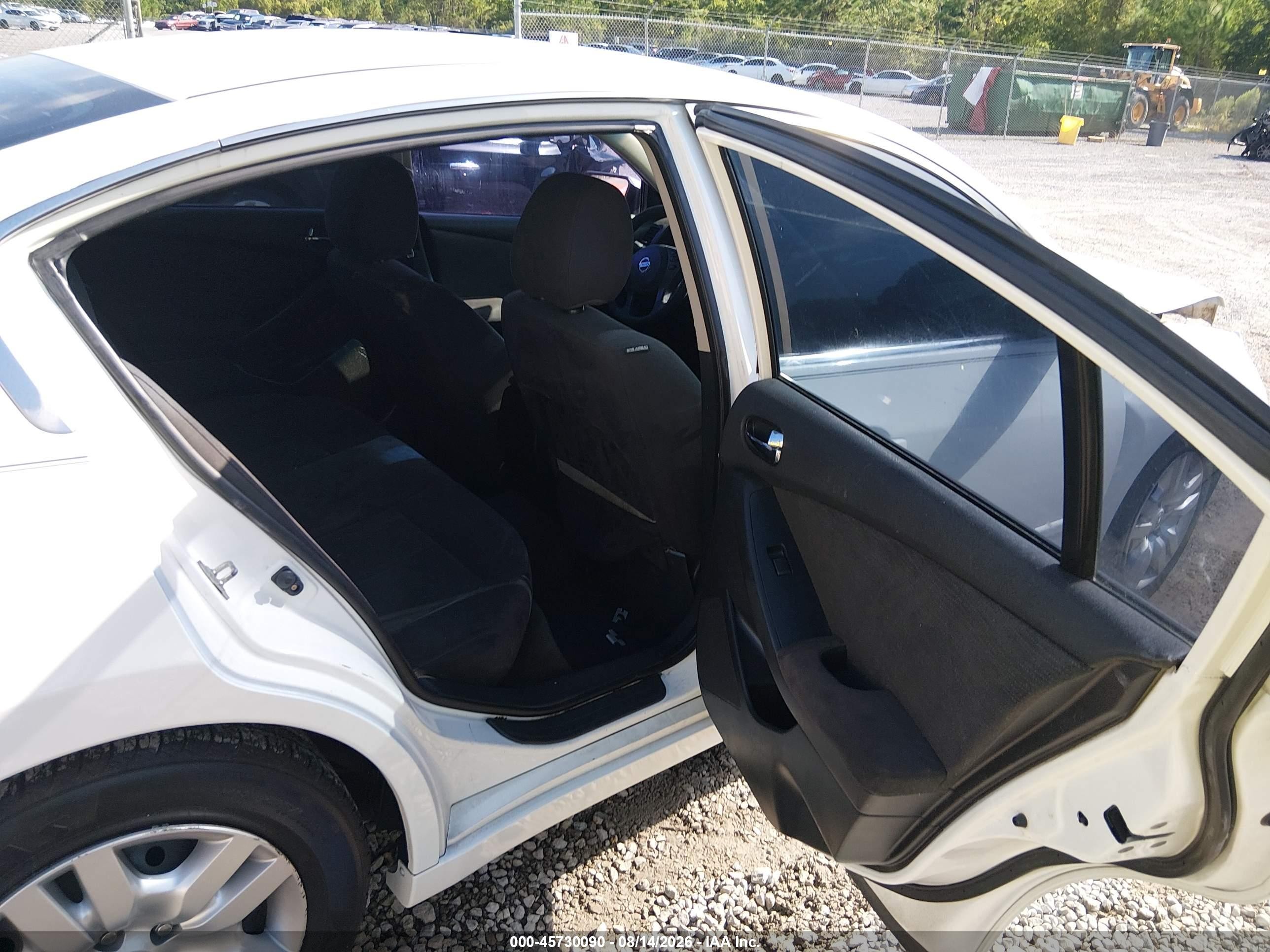 2012 Nissan Altima 2.5 S White vin: 1N4AL2APXCN486753