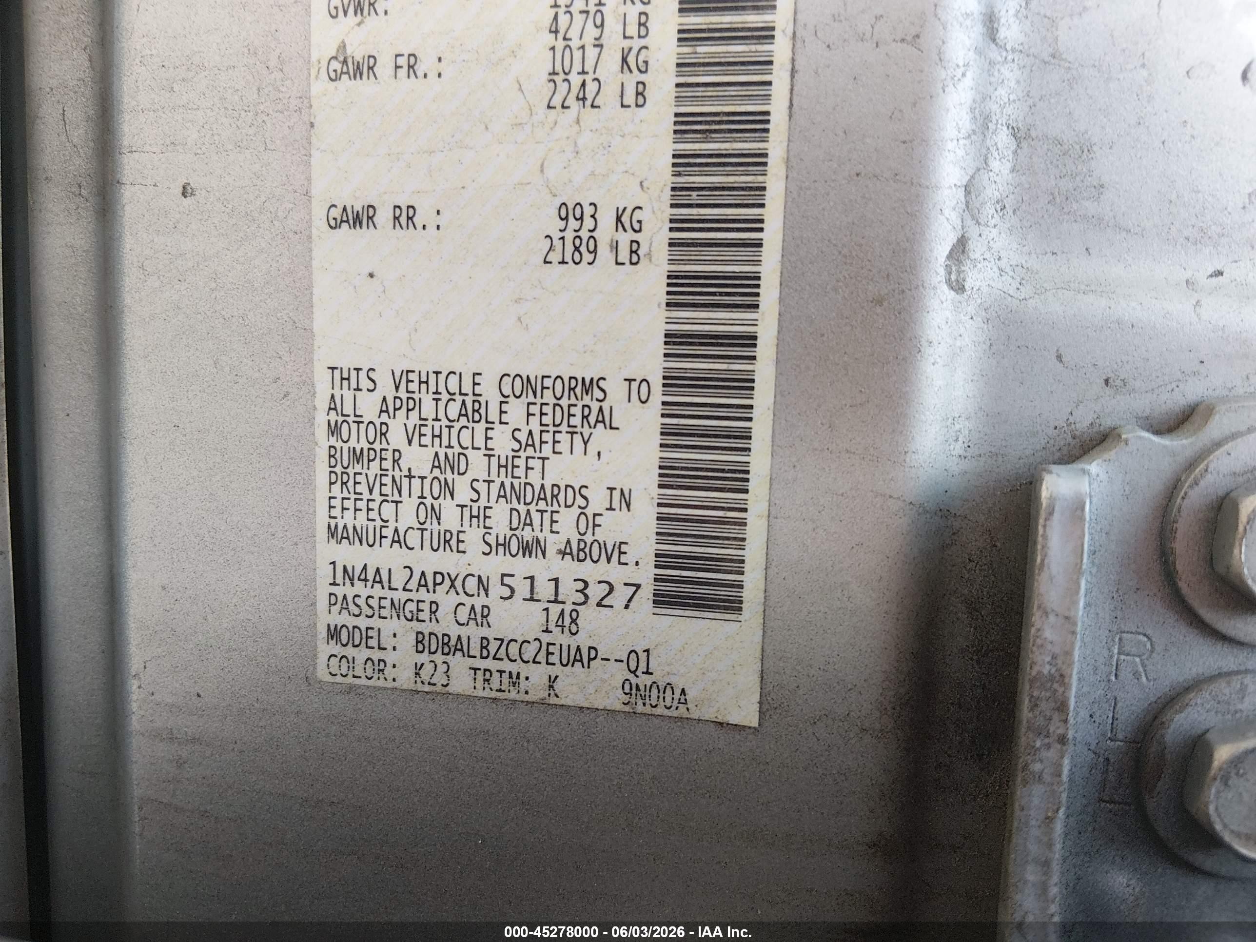 2012 Nissan Altima 2.5 S Silver vin: 1N4AL2APXCN511327