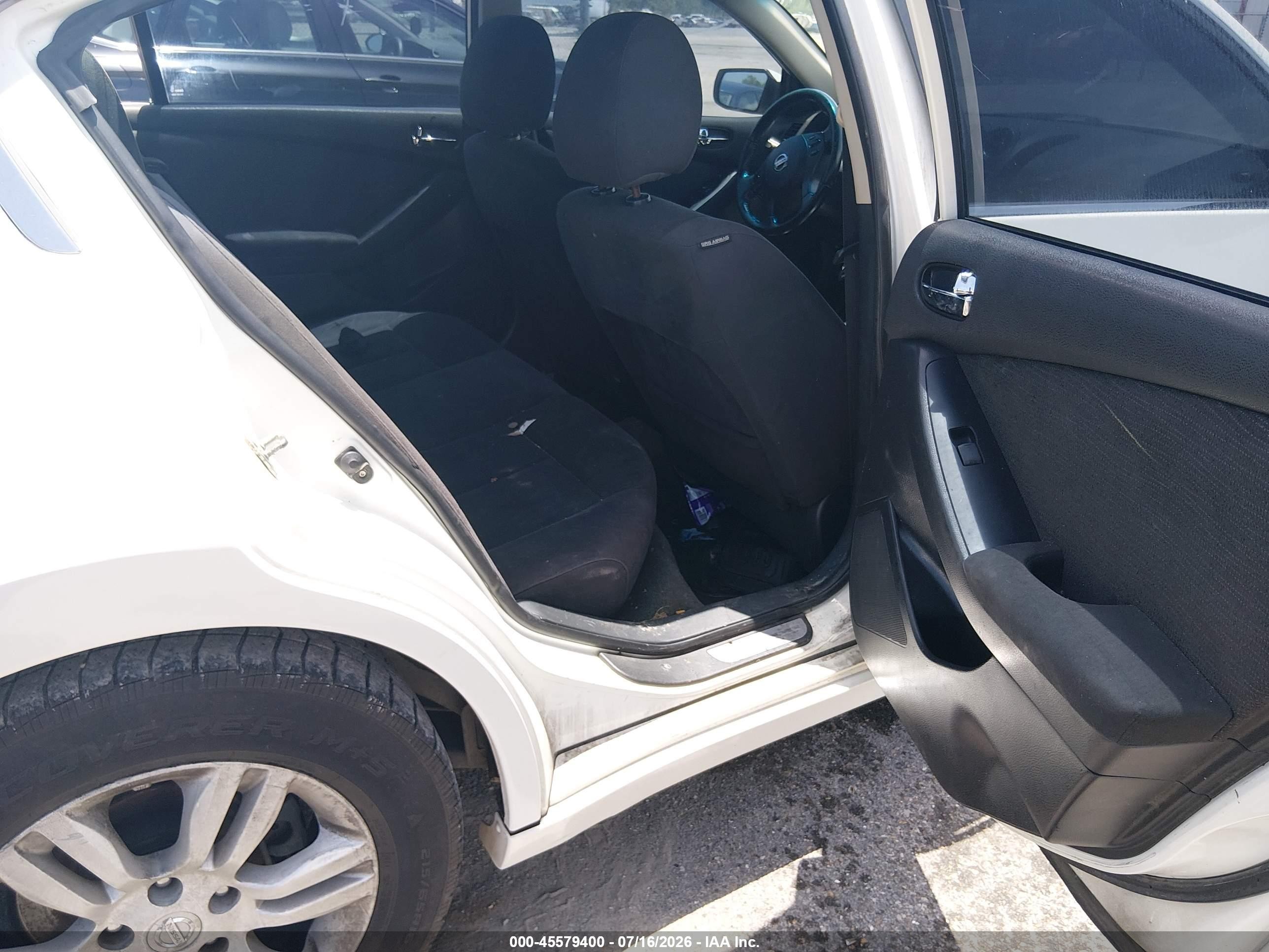 2012 Nissan Altima 2.5 S White vin: 1N4AL2APXCN512087