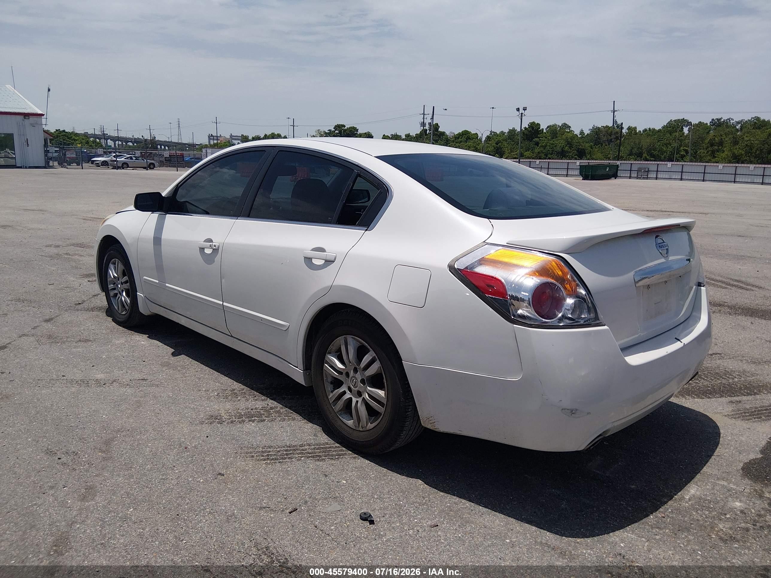 2012 Nissan Altima 2.5 S White vin: 1N4AL2APXCN512087