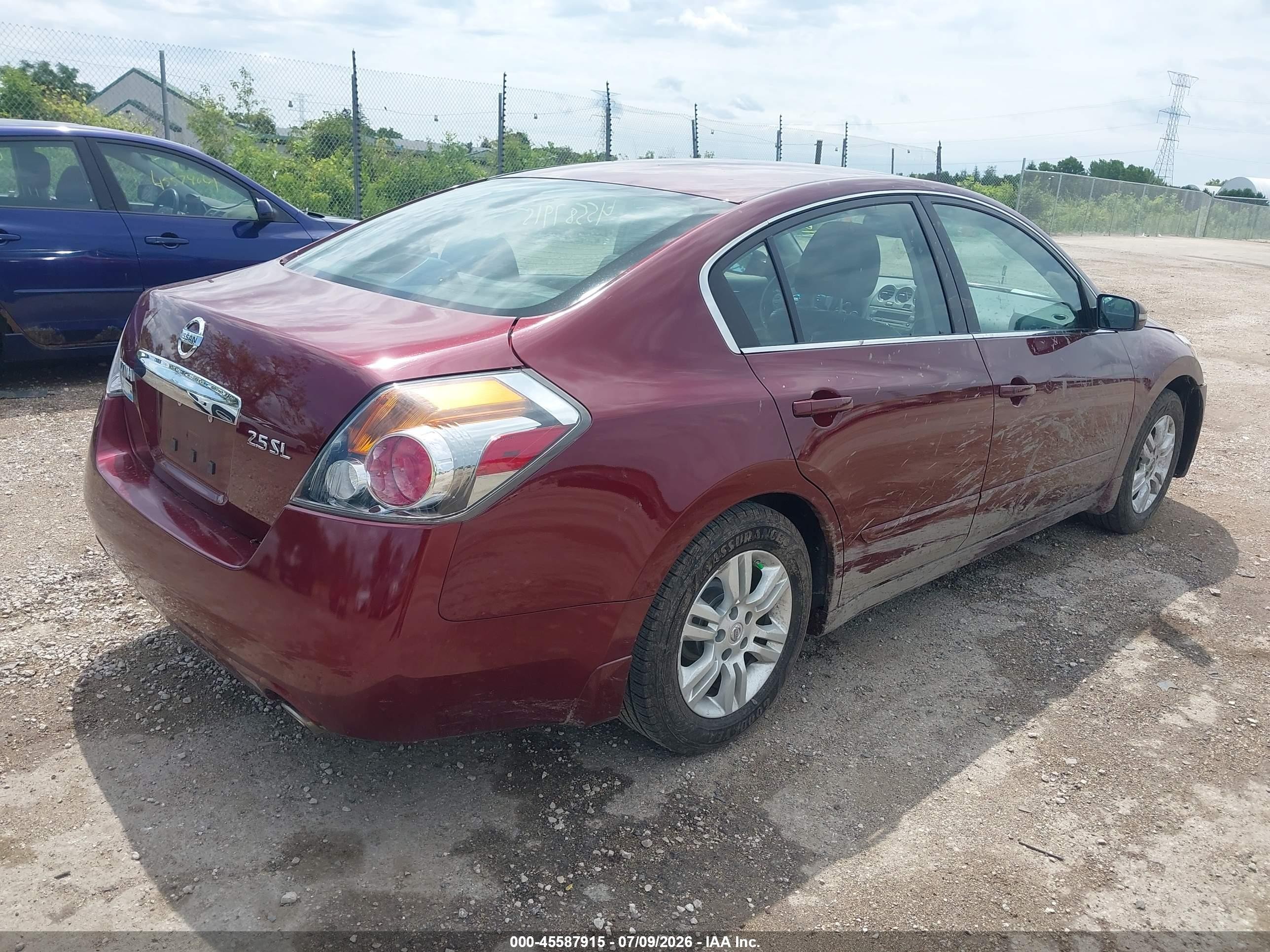 2012 Nissan Altima 2.5 S Темно-бордовый vin: 1N4AL2APXCN542626