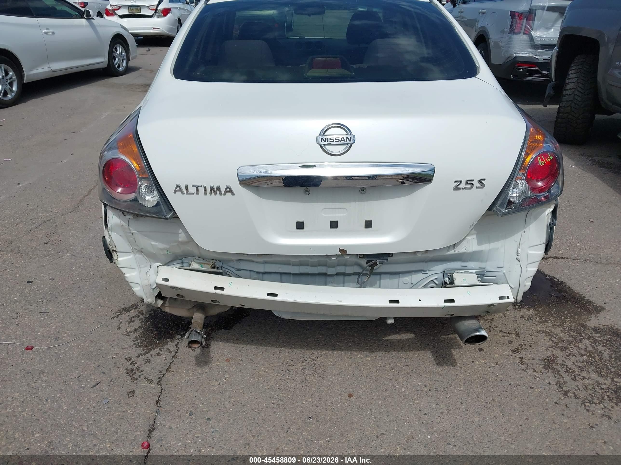 2012 Nissan Altima 2.5 S White vin: 1N4AL2APXCN546806
