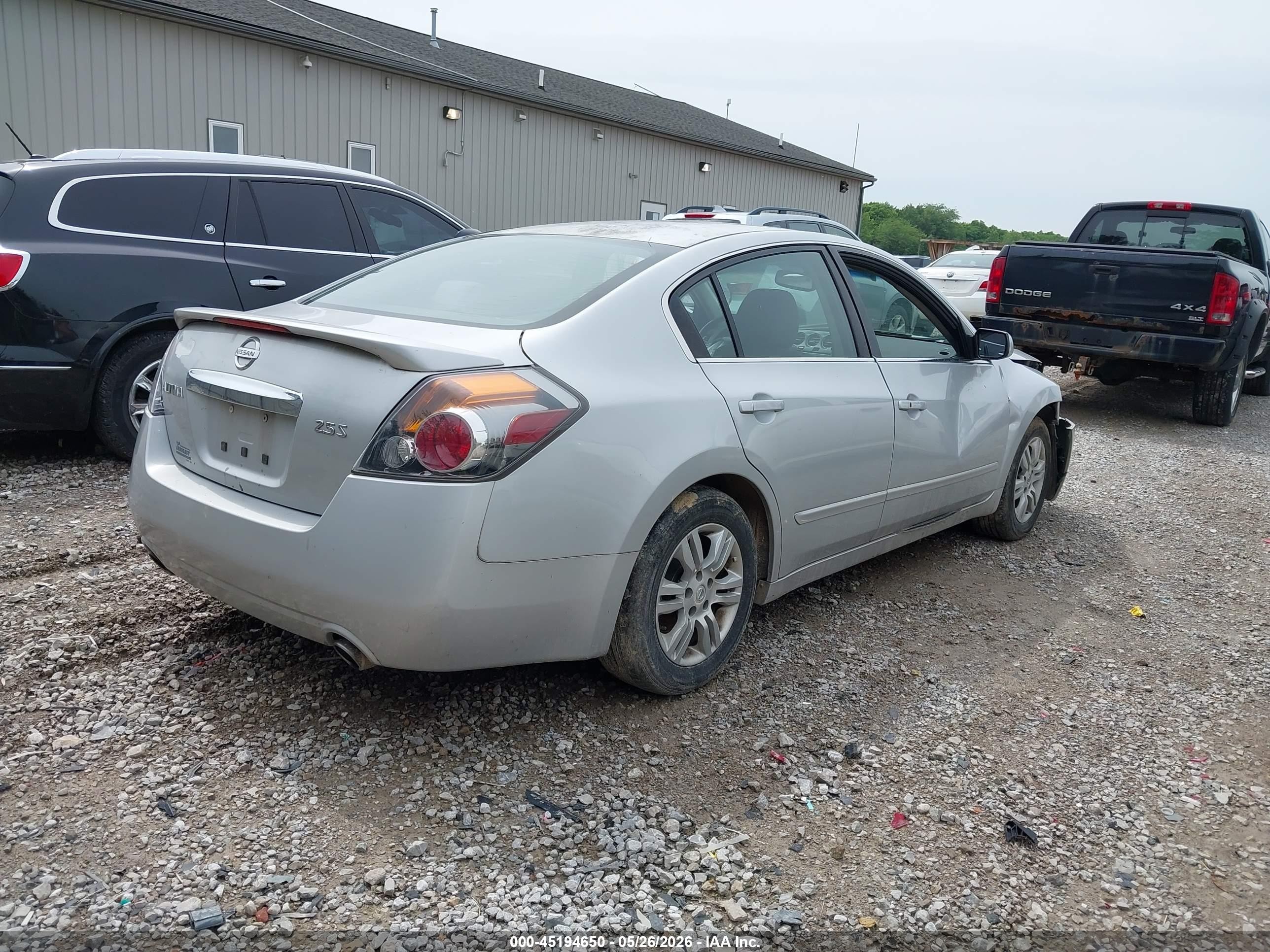 2012 Nissan Altima 2.5 S Silver vin: 1N4AL2APXCN550564