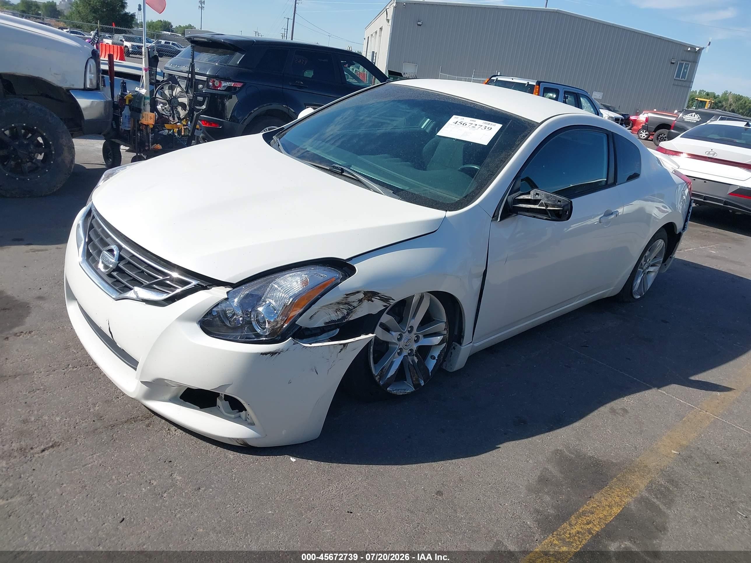 2012 Nissan Altima 2.5 S White vin: 1N4AL2EP0CC164113