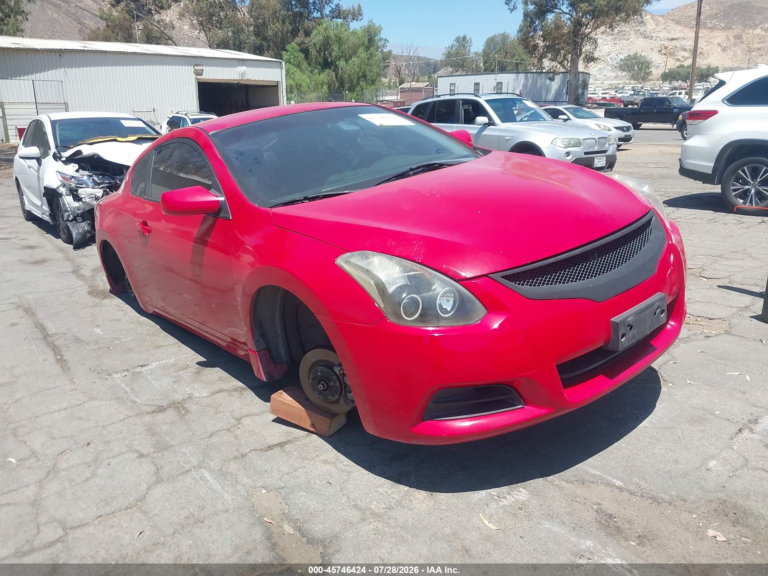 2012 Nissan Altima 2.5 S Red vin: 1N4AL2EP0CC185544