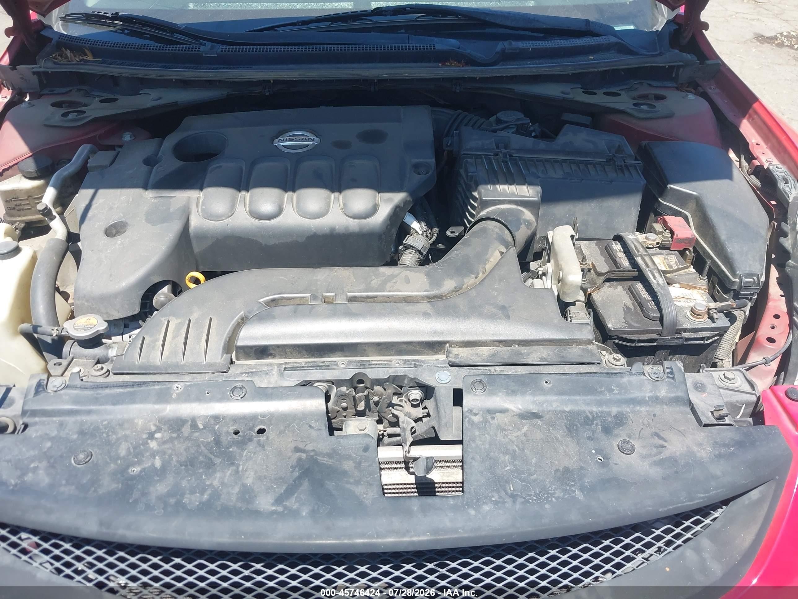 2012 Nissan Altima 2.5 S Красный vin: 1N4AL2EP0CC185544