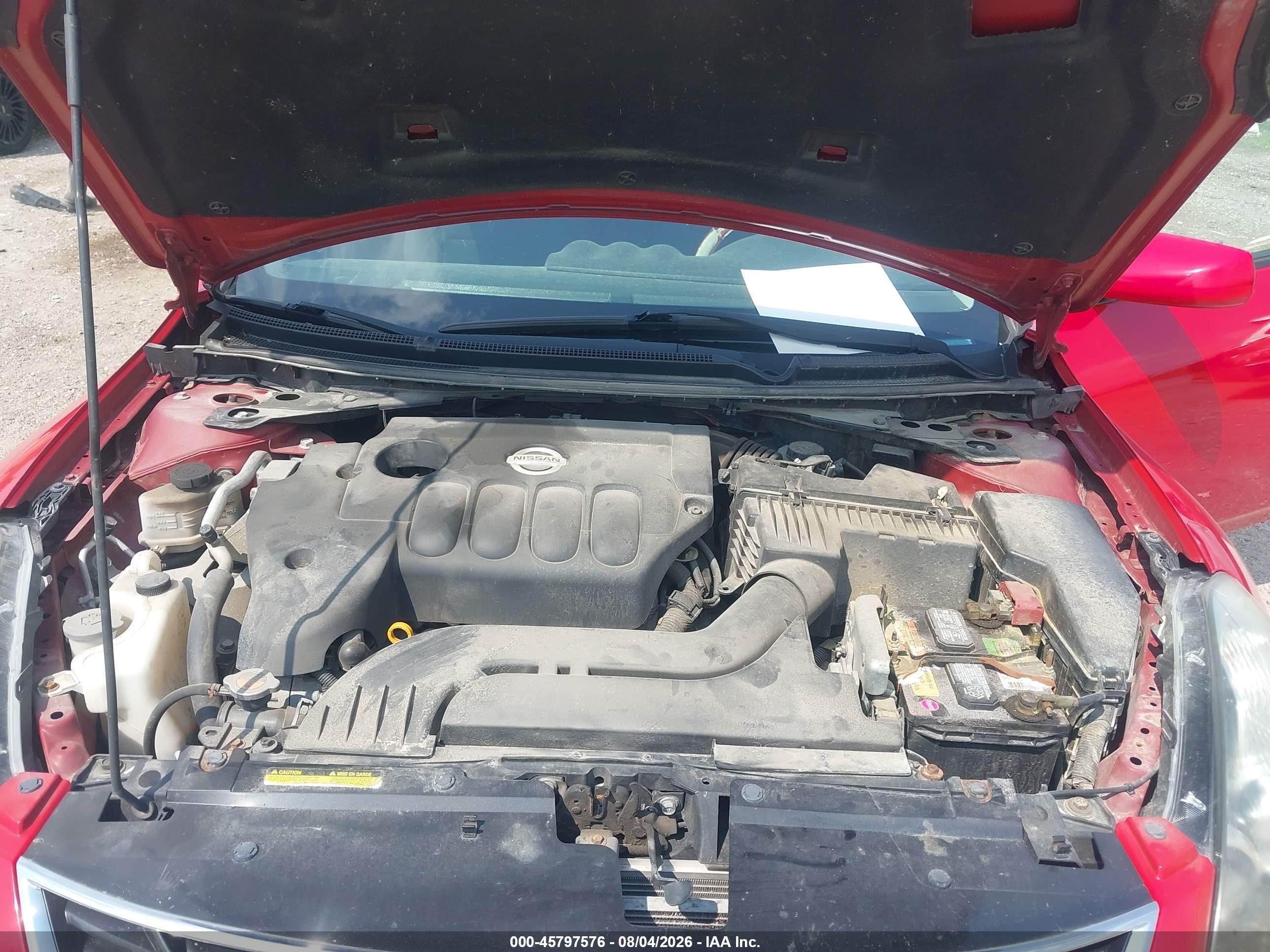 2012 Nissan Altima 2.5 S Red vin: 1N4AL2EP1CC182085