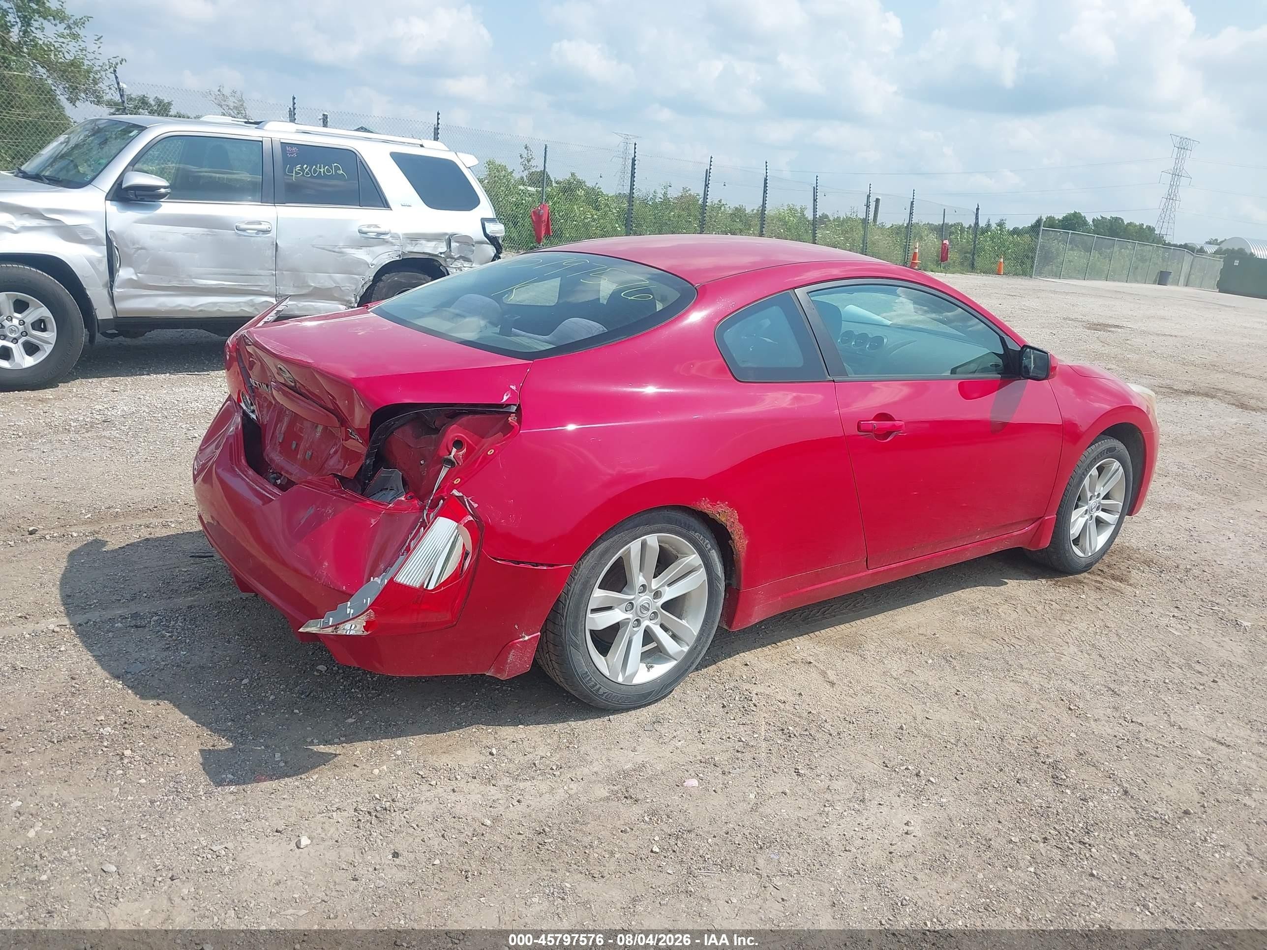 2012 Nissan Altima 2.5 S Red vin: 1N4AL2EP1CC182085