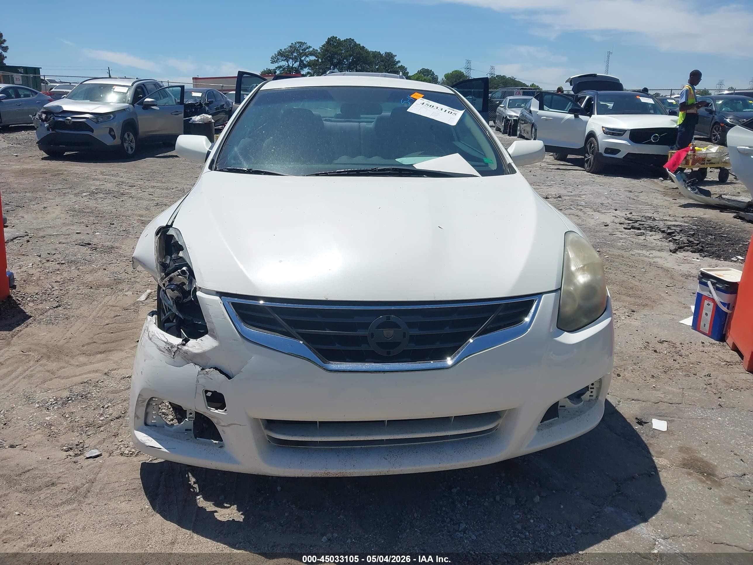 2012 Nissan Altima 2.5 S White vin: 1N4AL2EP1CC226568