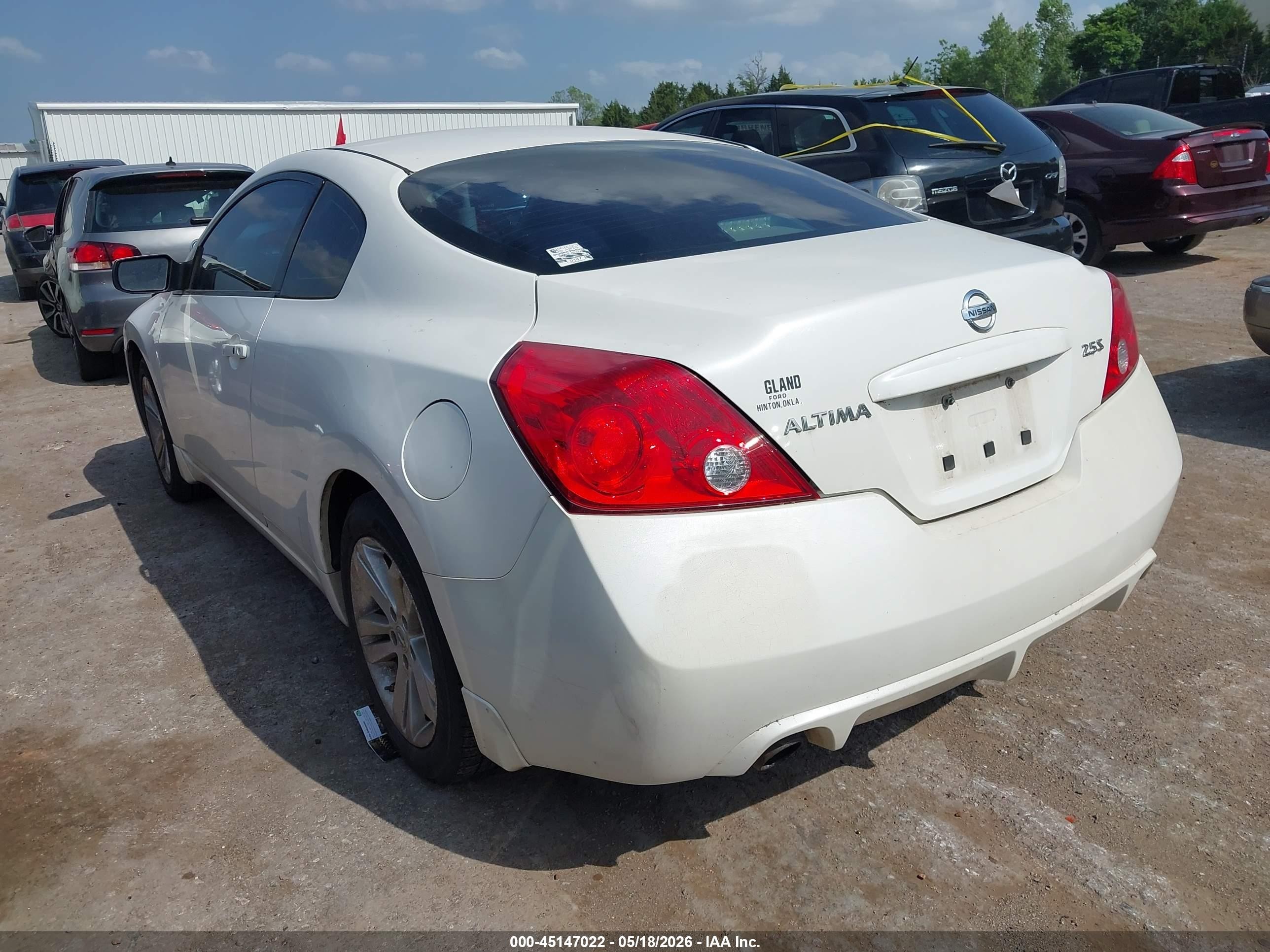 2011 Nissan Altima 2.5 S White vin: 1N4AL2EP2BC143276