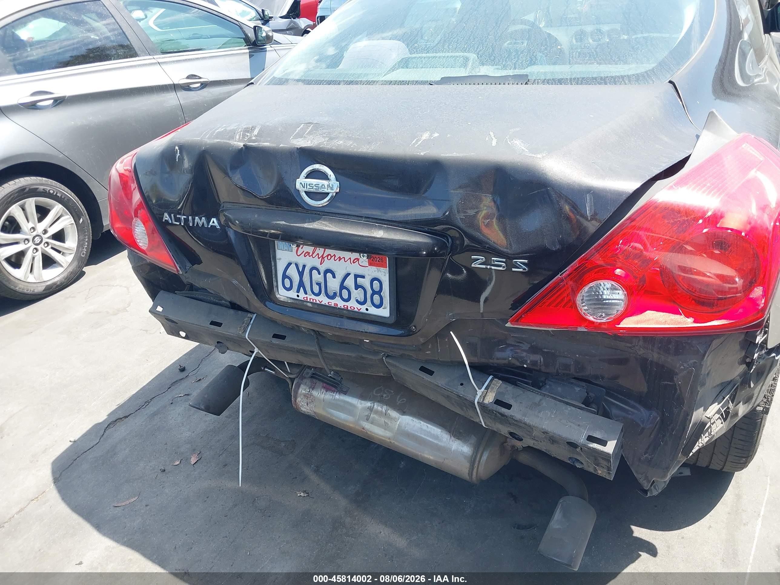 2011 Nissan Altima 2.5 S Black vin: 1N4AL2EP2BC170638