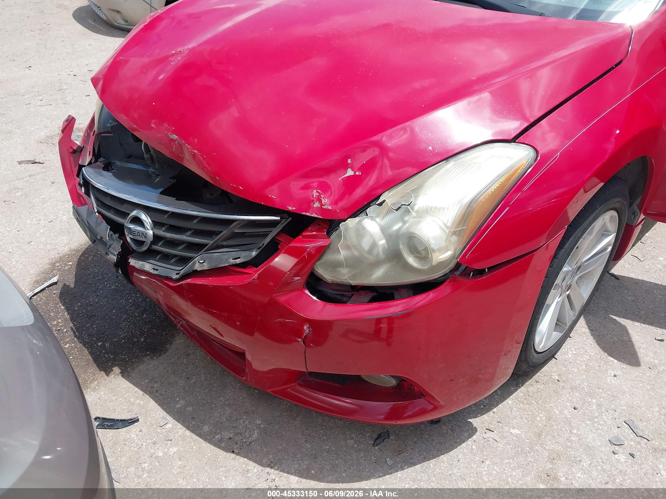 2012 Nissan Altima 2.5 S Red vin: 1N4AL2EP2CC120095