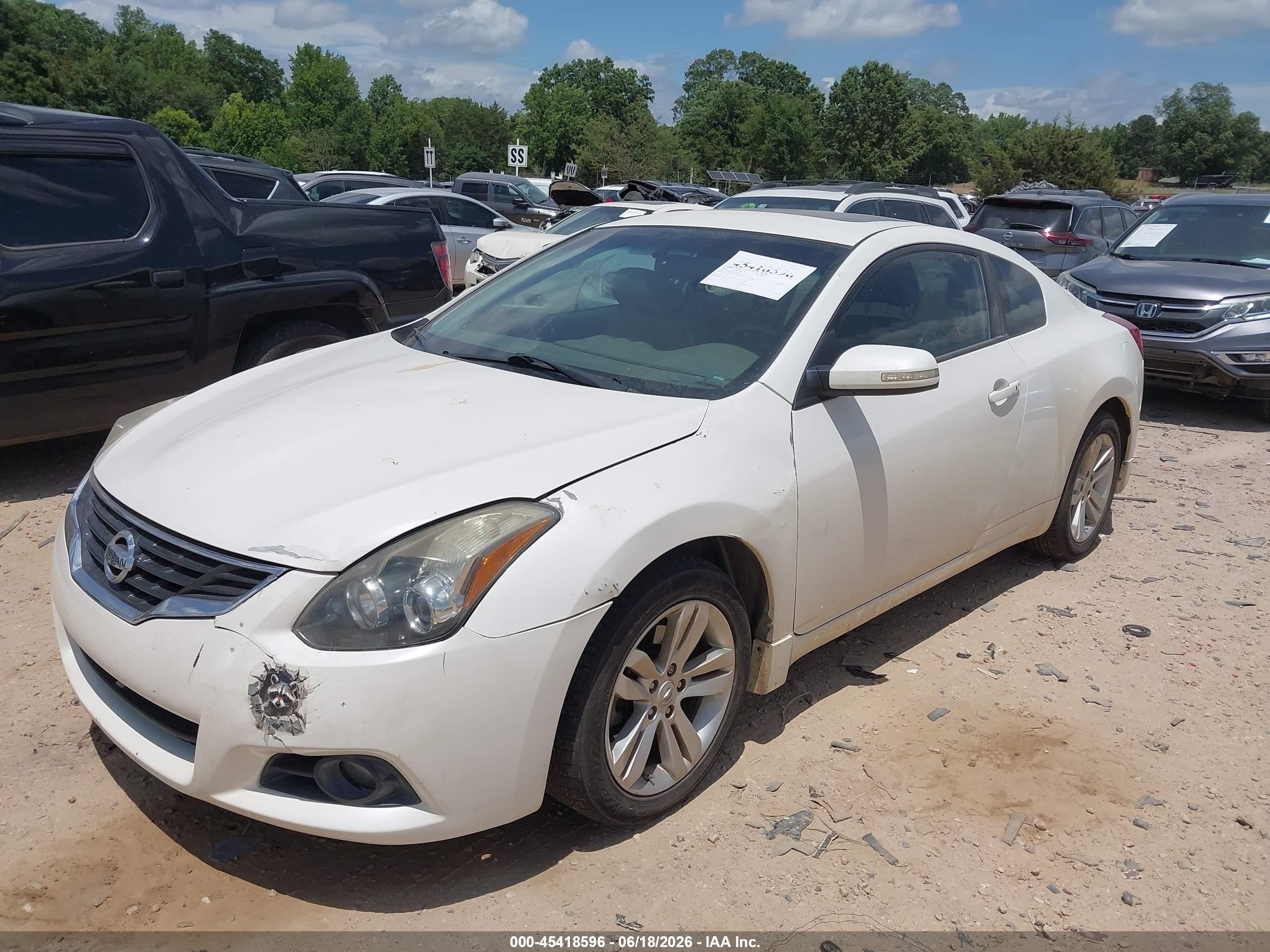 2012 Nissan Altima 2.5 S White vin: 1N4AL2EP2CC222481