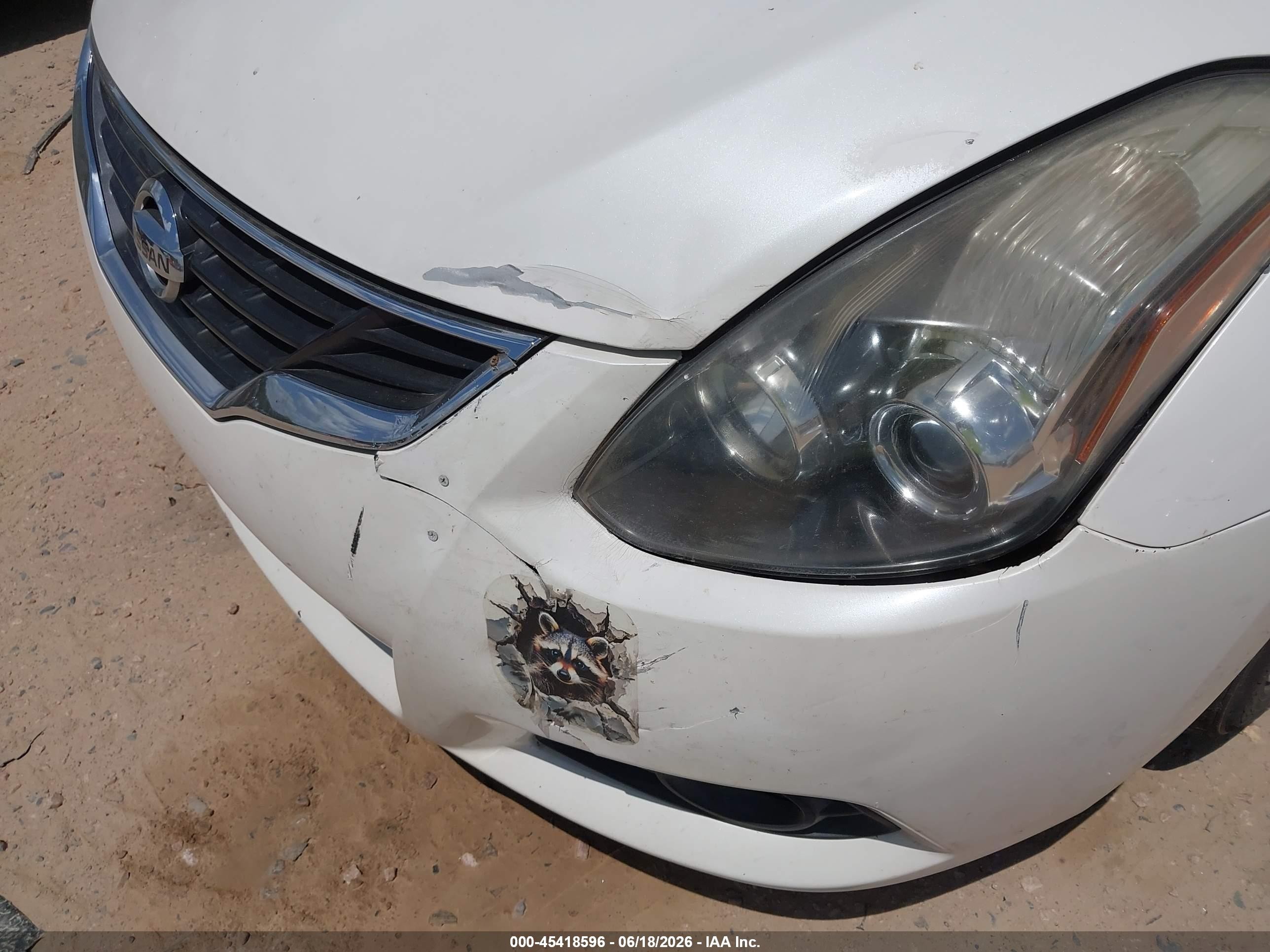 2012 Nissan Altima 2.5 S White vin: 1N4AL2EP2CC222481