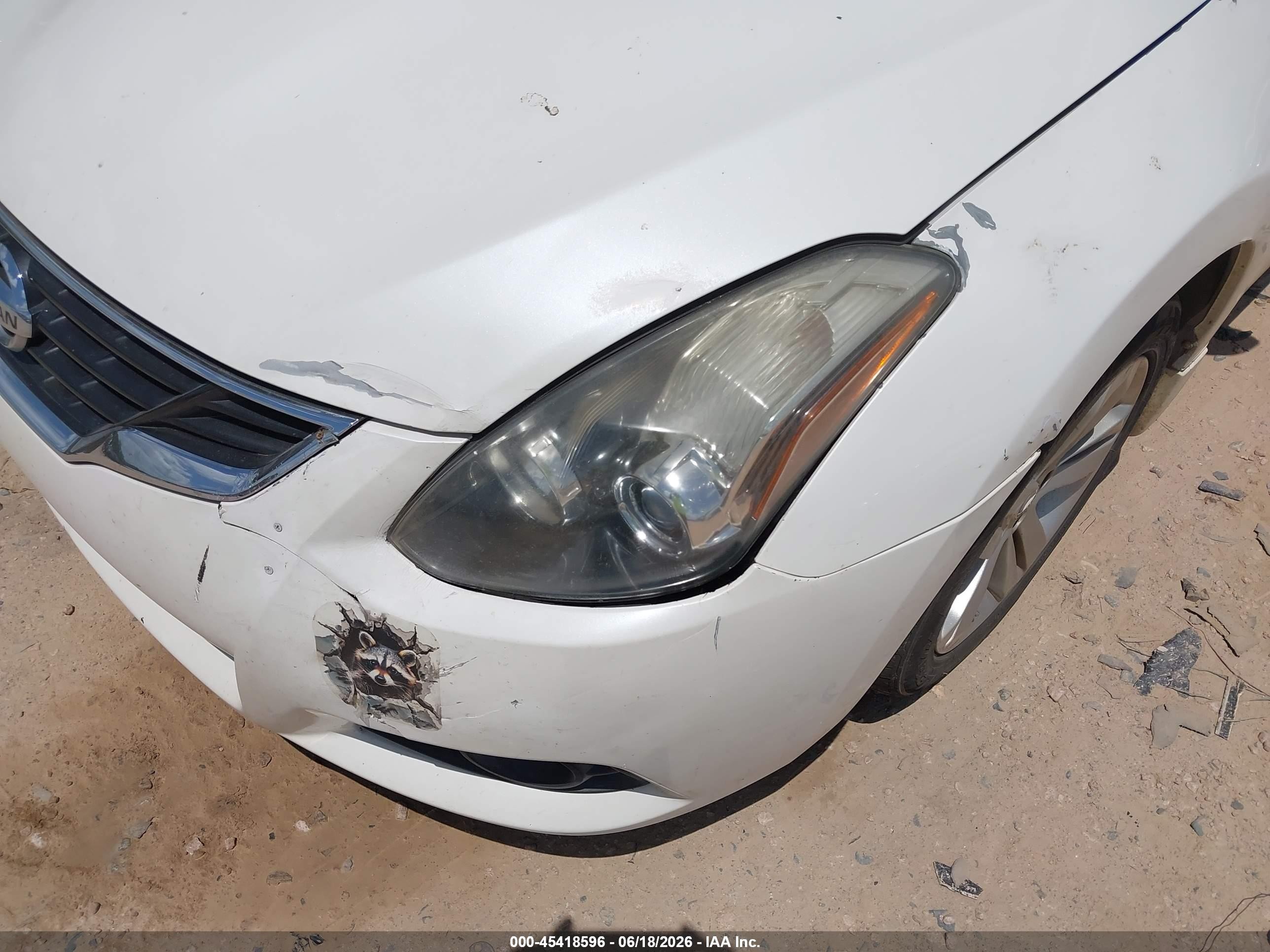 2012 Nissan Altima 2.5 S White vin: 1N4AL2EP2CC222481