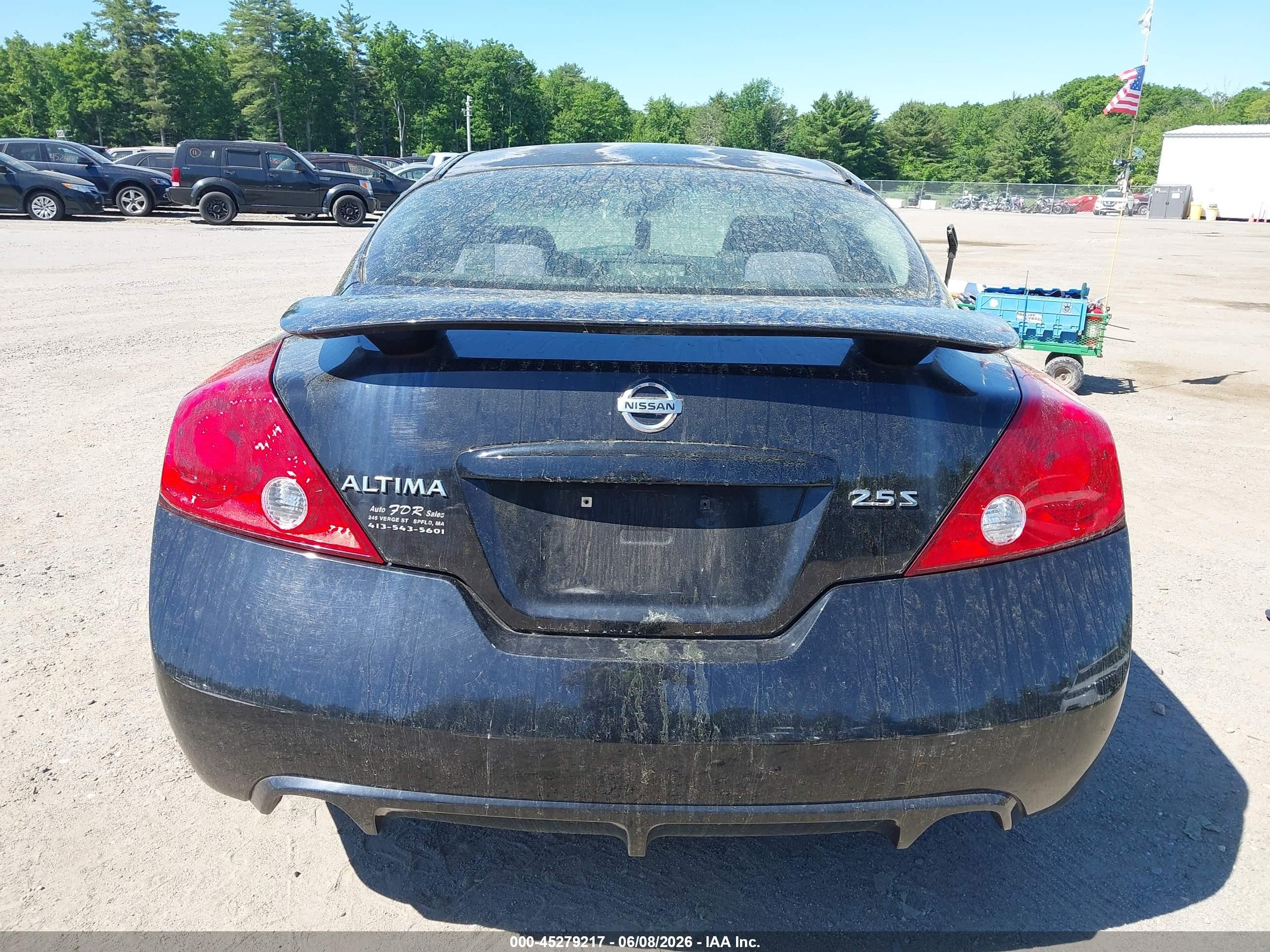 2010 Nissan Altima 2.5 S Black vin: 1N4AL2EP3AC117333