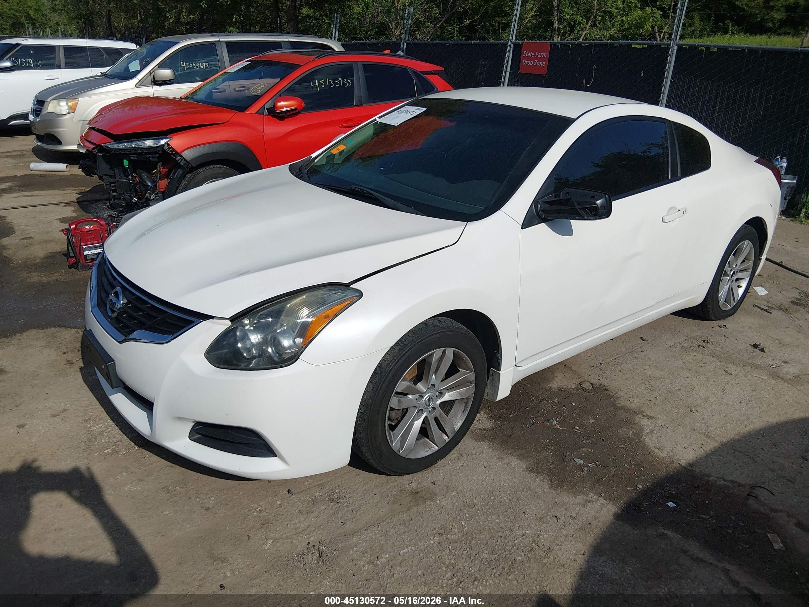 2012 Nissan Altima 2.5 S White vin: 1N4AL2EP3CC261368