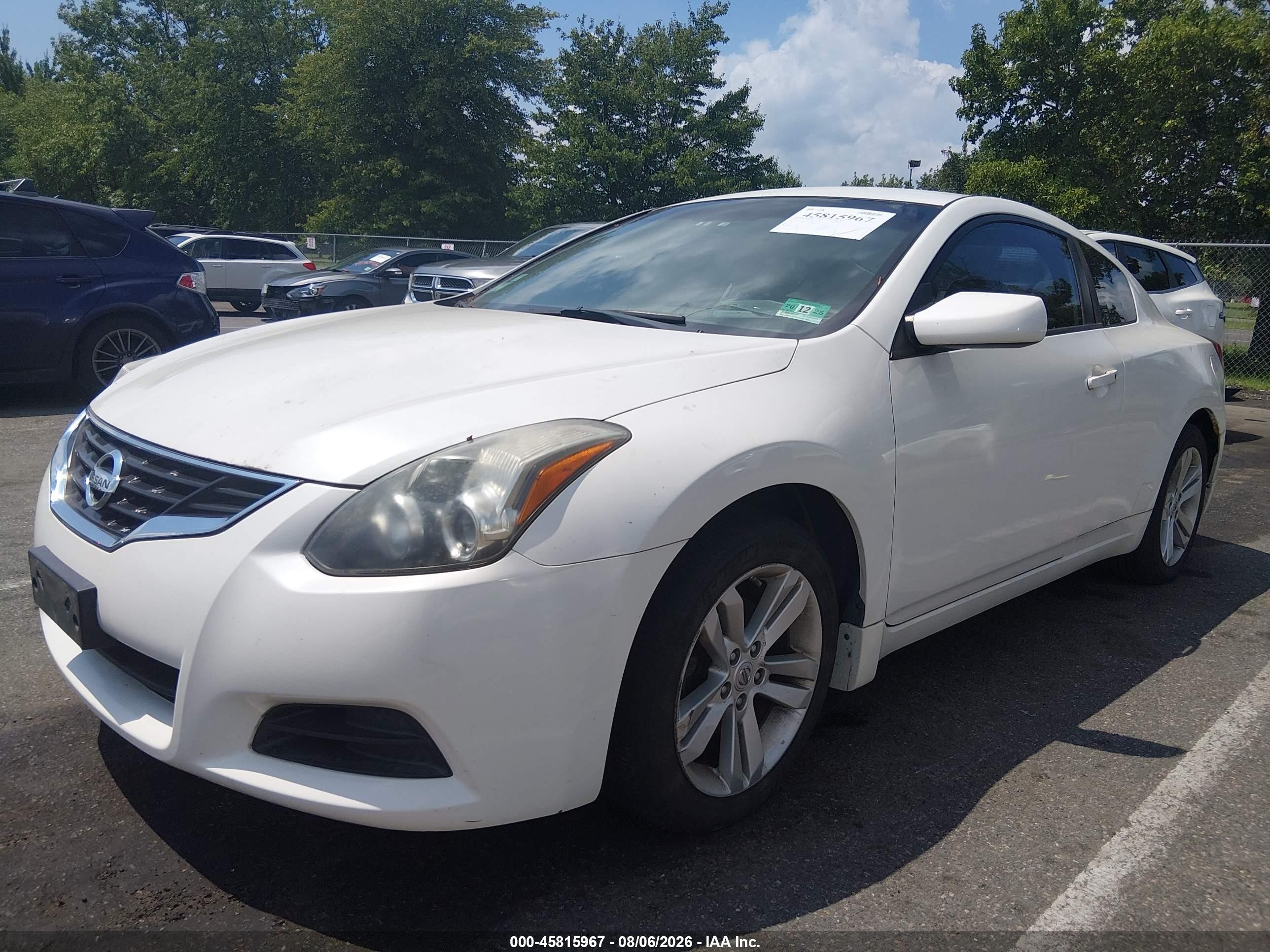 2011 Nissan Altima 2.5 S White vin: 1N4AL2EP4BC105936