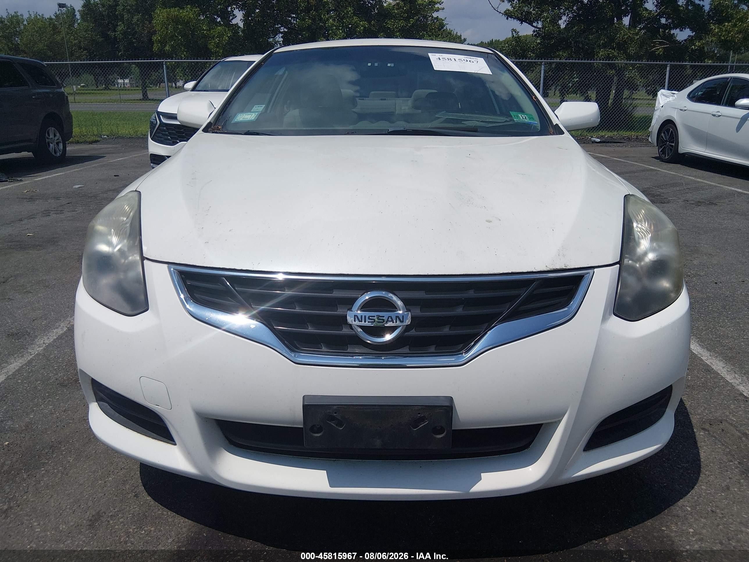 2011 Nissan Altima 2.5 S White vin: 1N4AL2EP4BC105936