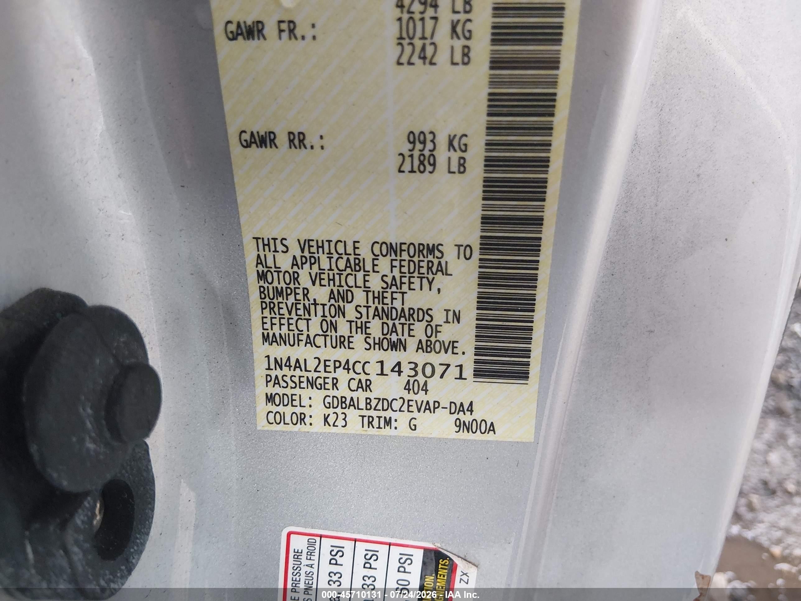 2012 Nissan Altima 2.5 S Silver vin: 1N4AL2EP4CC143071
