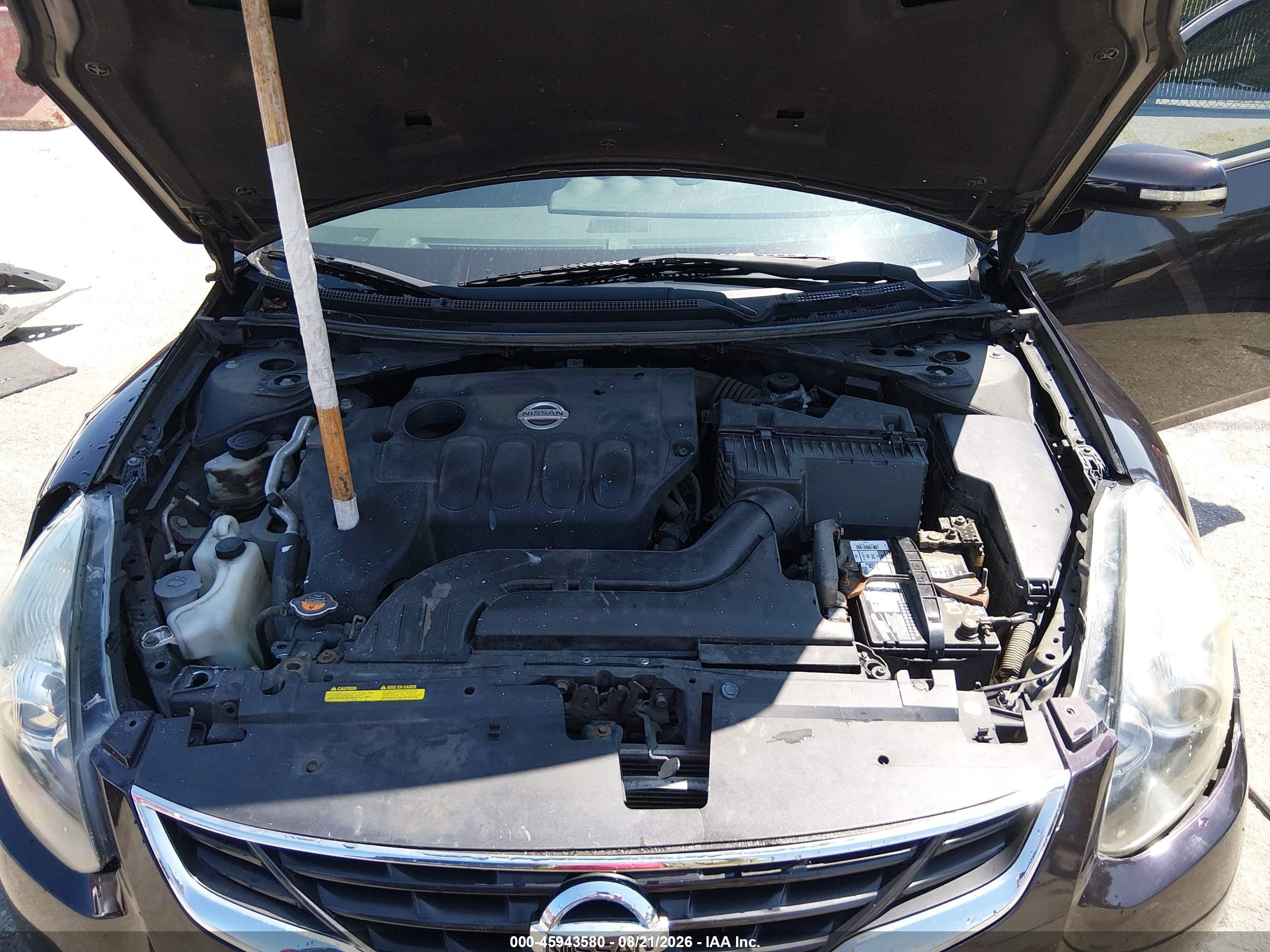 2012 Nissan Altima 2.5 S Black vin: 1N4AL2EP4CC222403