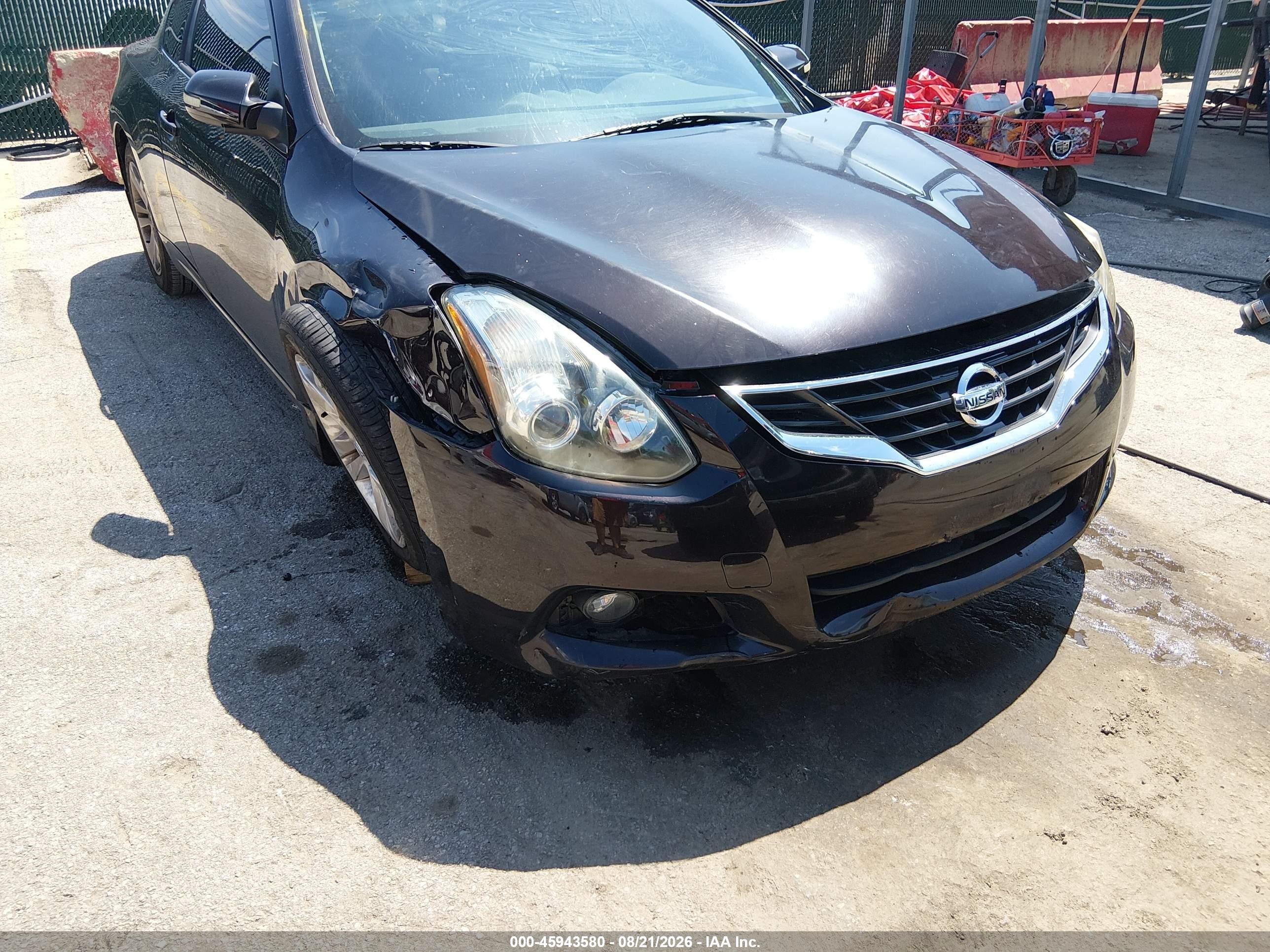 2012 Nissan Altima 2.5 S Black vin: 1N4AL2EP4CC222403