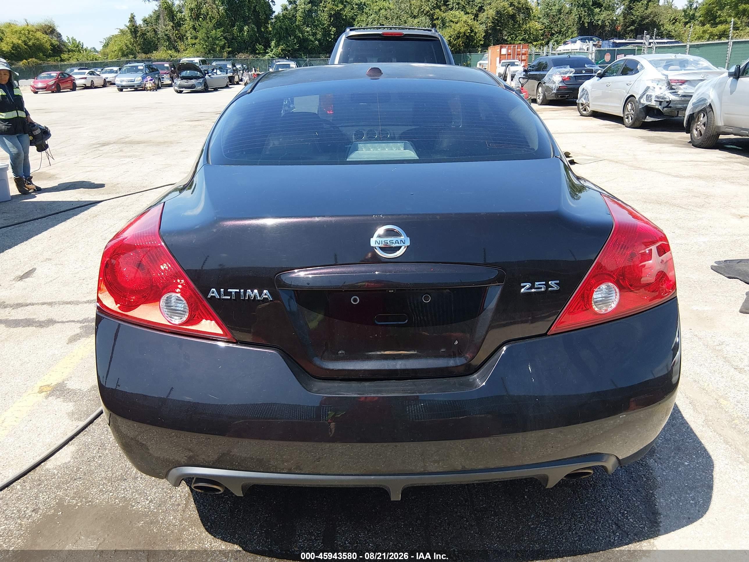 2012 Nissan Altima 2.5 S Black vin: 1N4AL2EP4CC222403