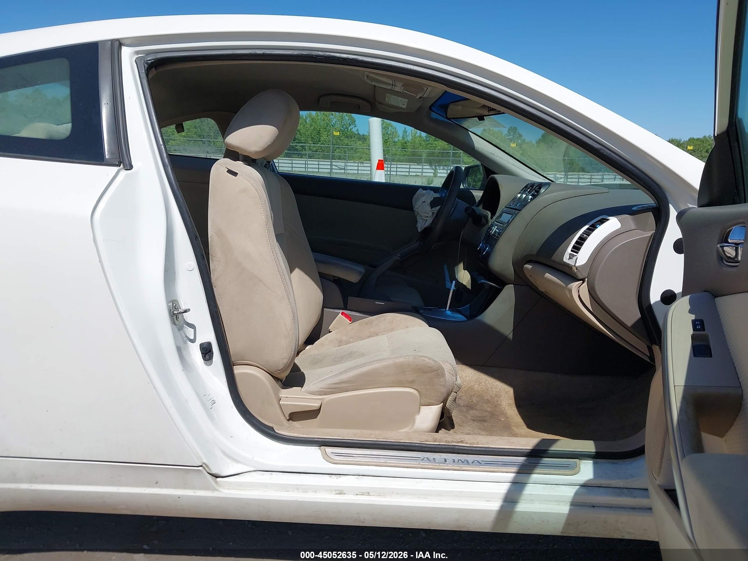 2012 Nissan Altima 2.5 S White vin: 1N4AL2EP5CC110550