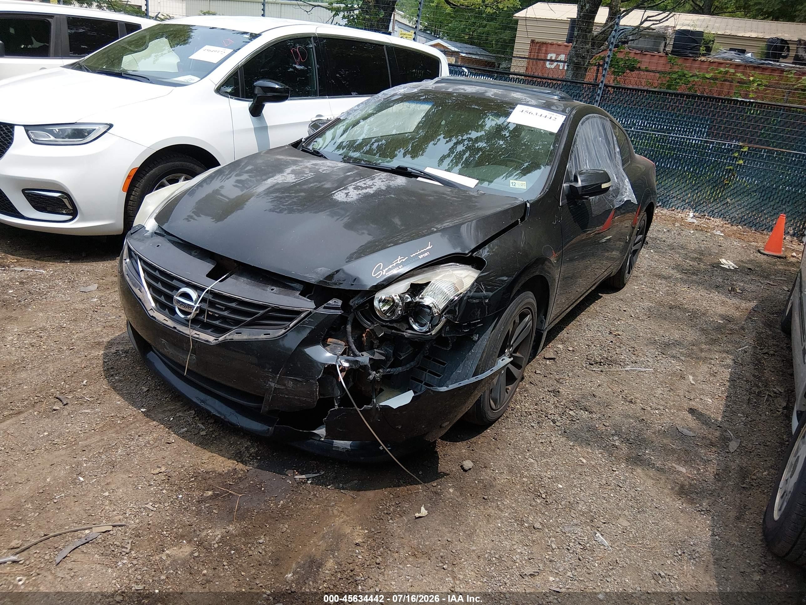 2012 Nissan Altima 2.5 S Black vin: 1N4AL2EP5CC209577
