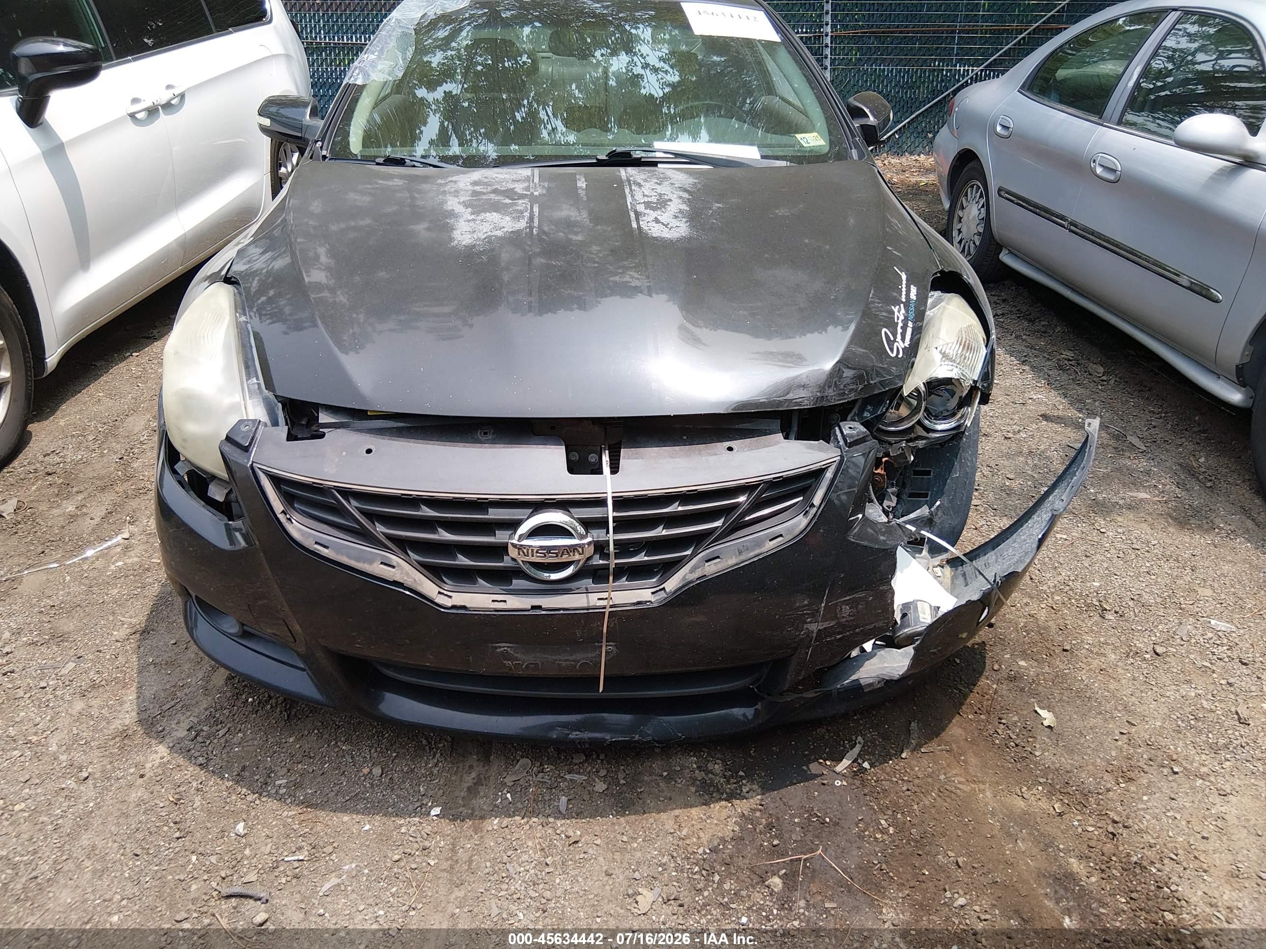2012 Nissan Altima 2.5 S Black vin: 1N4AL2EP5CC209577