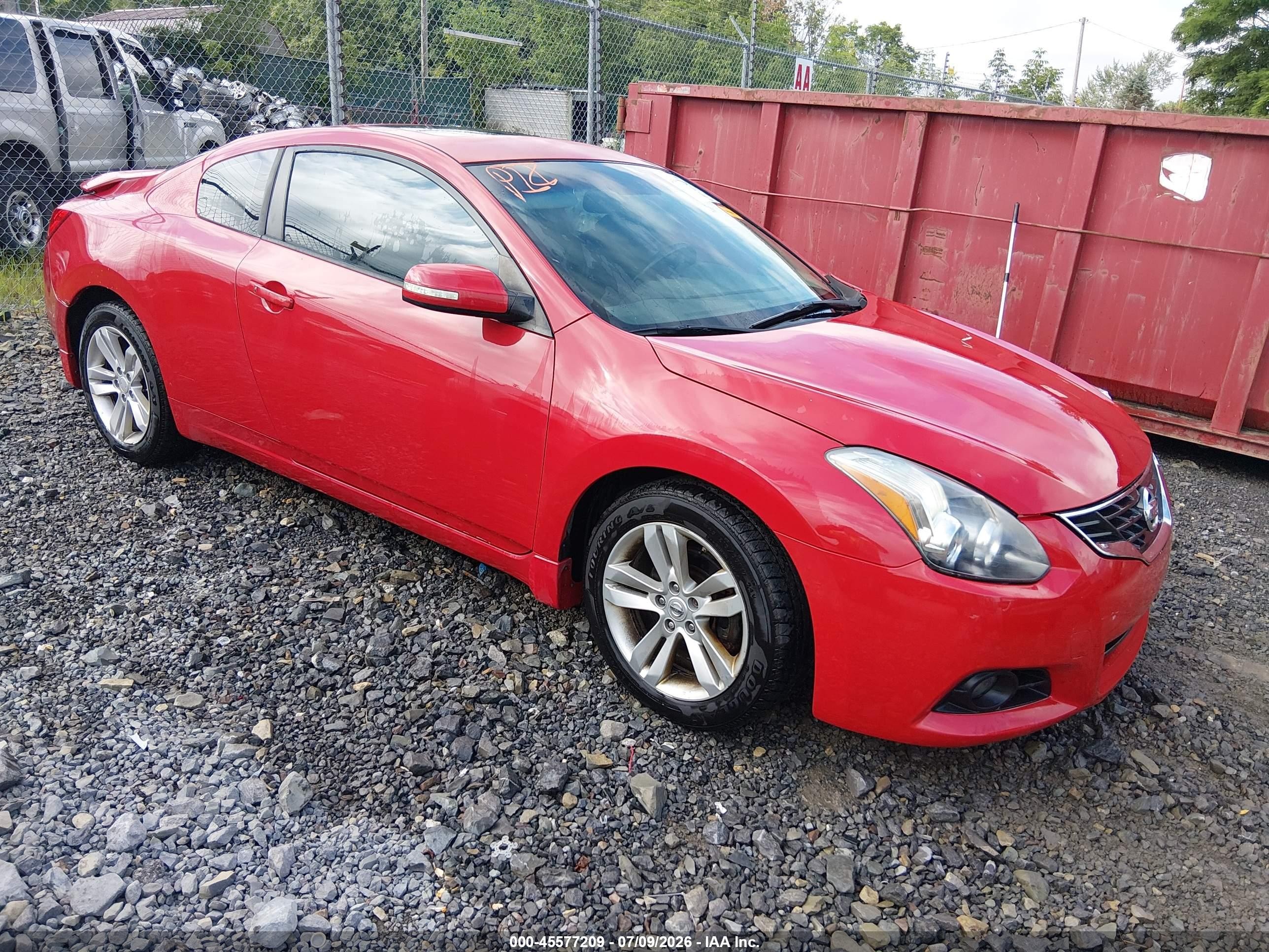 2010 Nissan Altima 2.5 S Red vin: 1N4AL2EP6AC121411