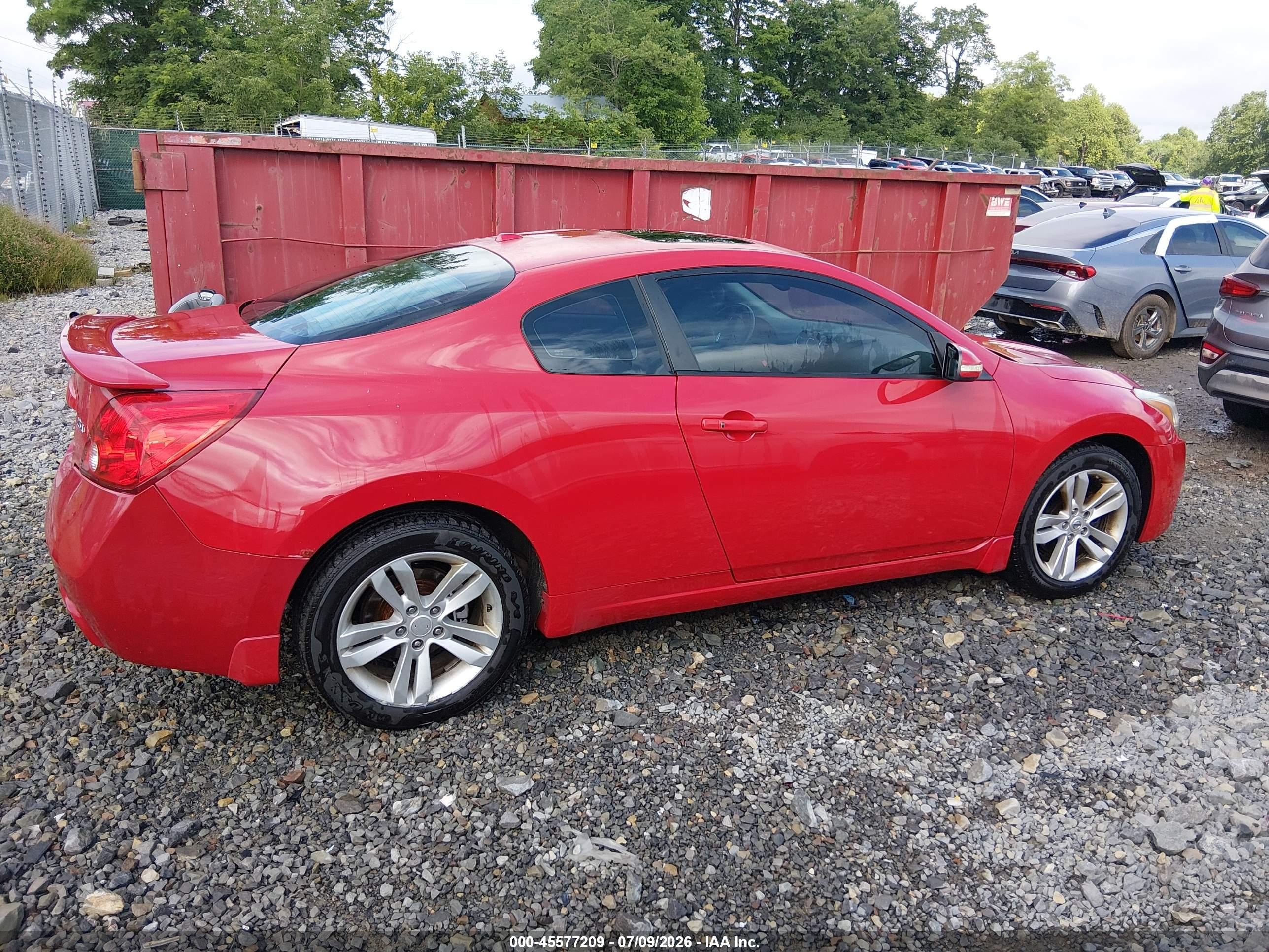 2010 Nissan Altima 2.5 S Red vin: 1N4AL2EP6AC121411