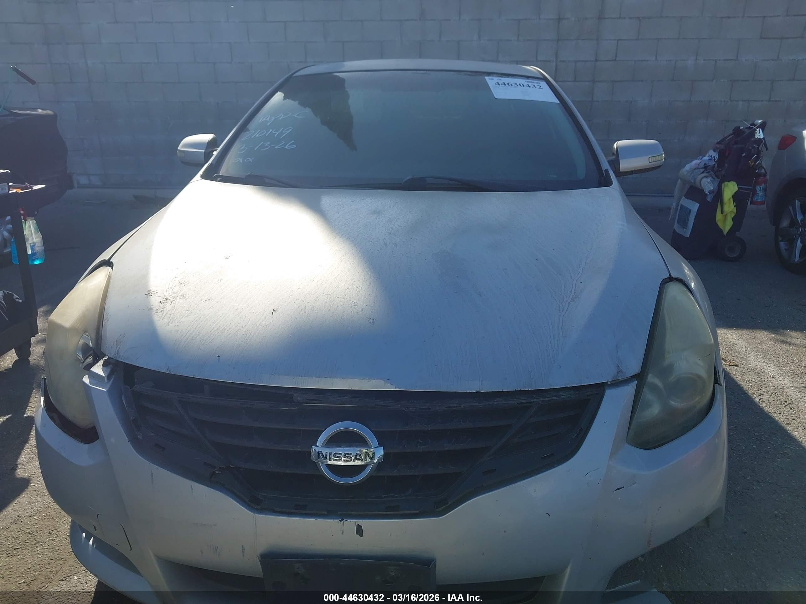 2010 Nissan Altima 2.5 S Gray vin: 1N4AL2EP6AC183343