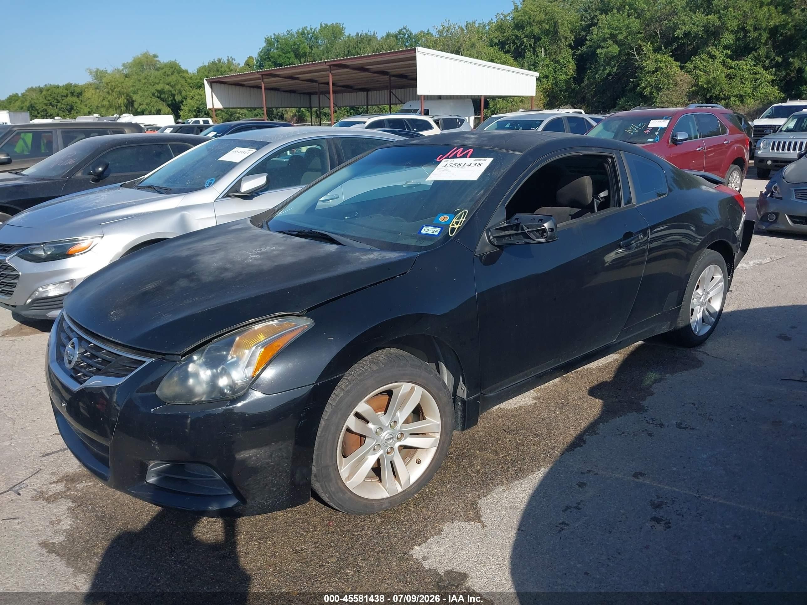 2012 Nissan Altima 2.5 S Black vin: 1N4AL2EP6CC162303