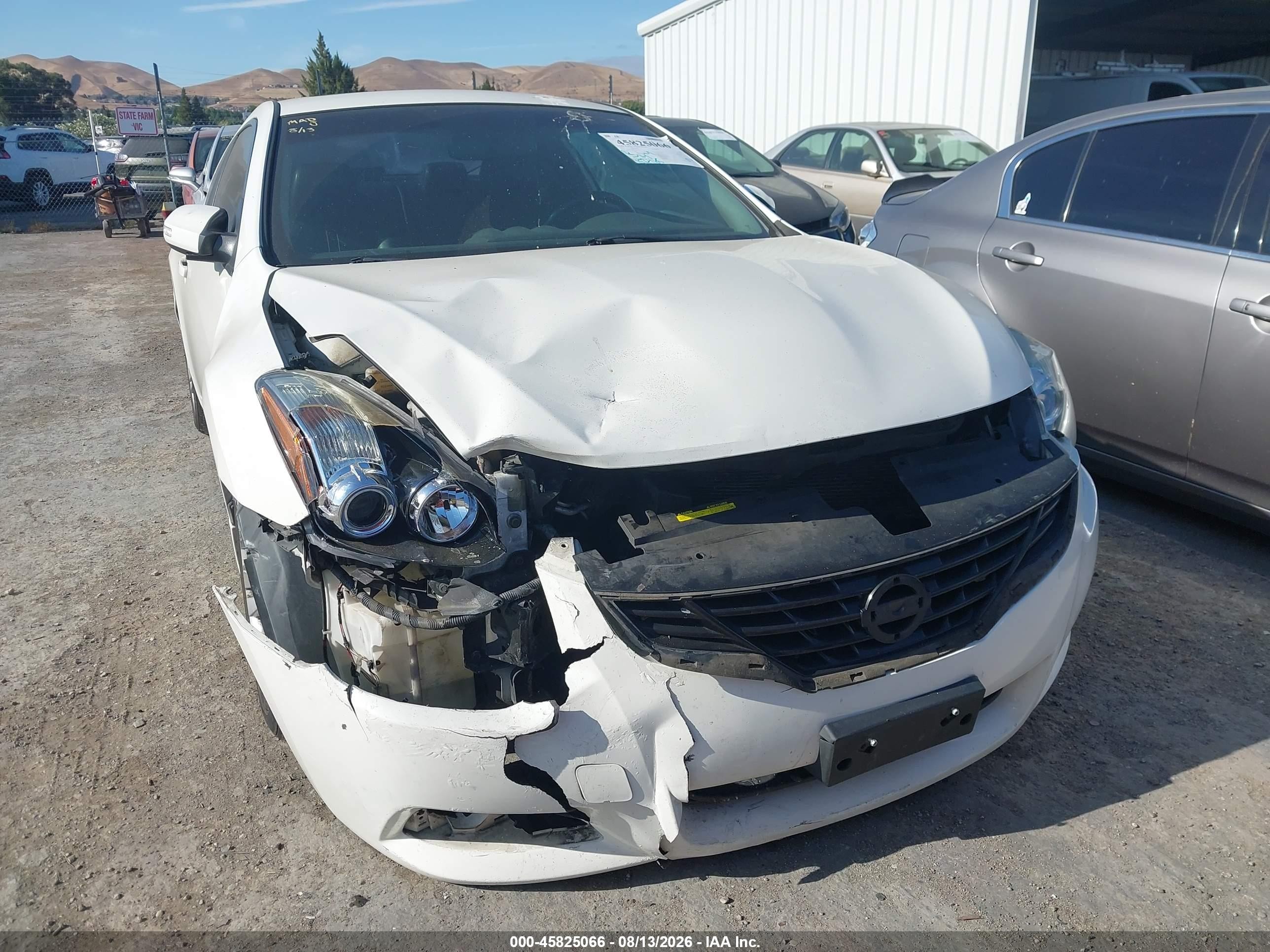 2012 Nissan Altima 2.5 S White vin: 1N4AL2EP7CC117547