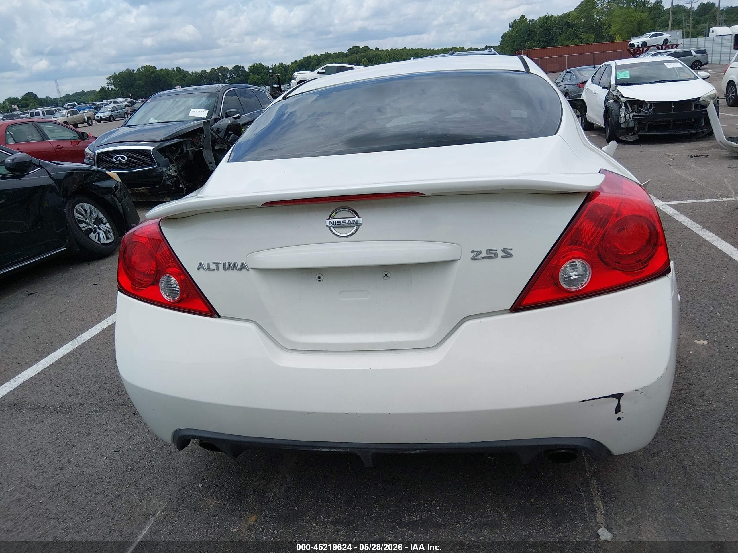 2012 Nissan Altima 2.5 S White vin: 1N4AL2EP7CC263351