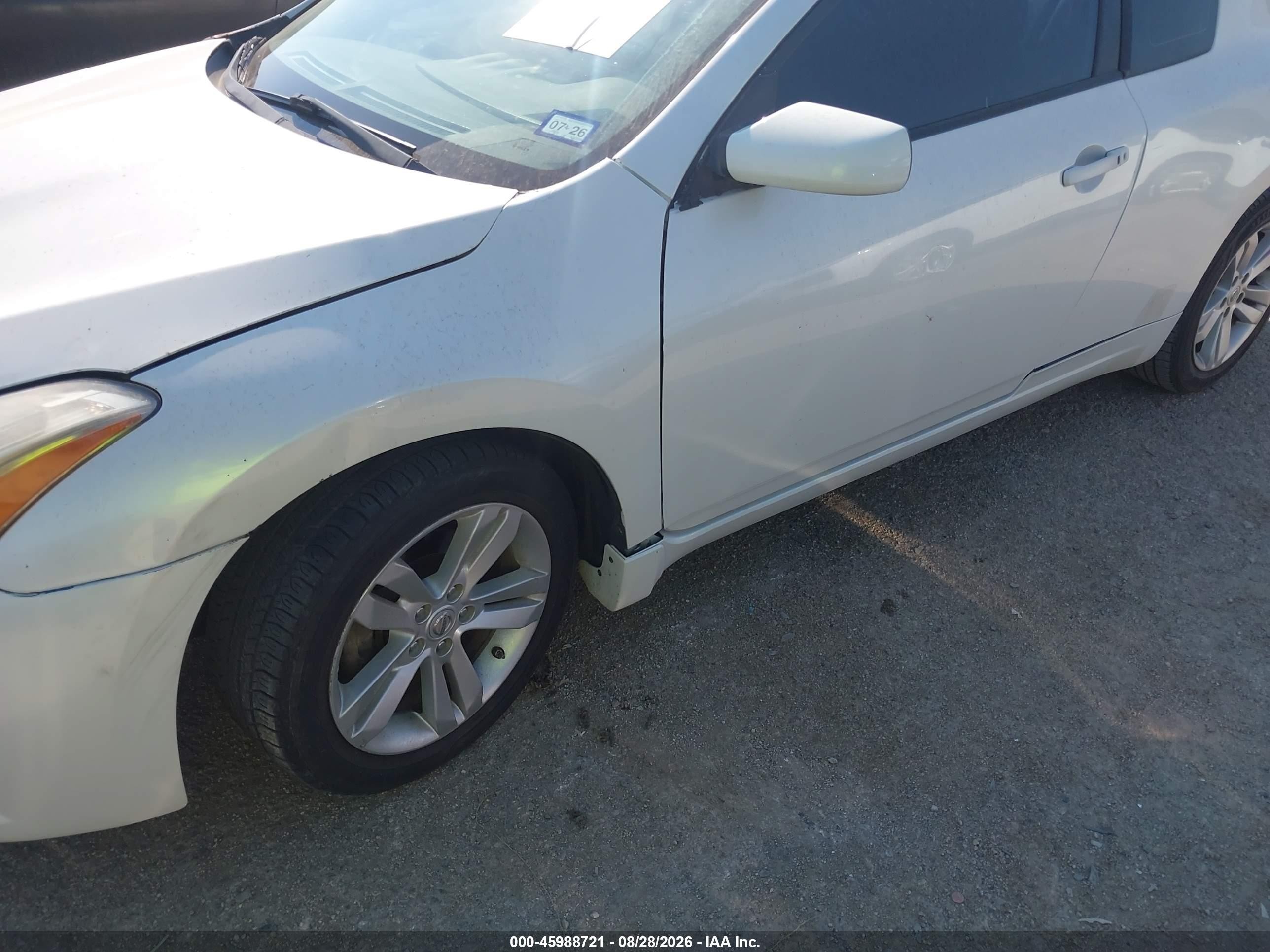 2013 Nissan Altima 2.5 S White vin: 1N4AL2EP7DC231713