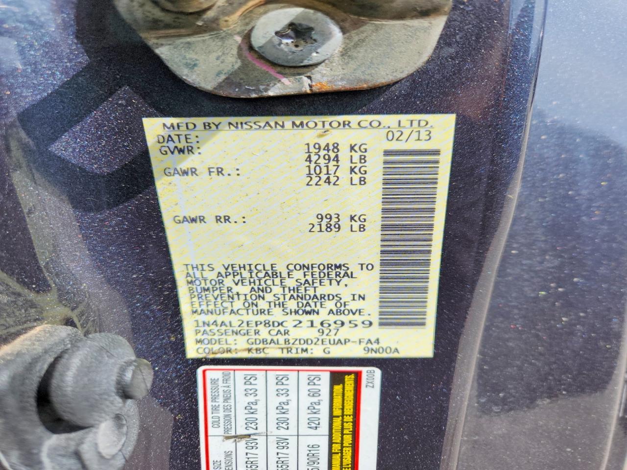 2013 Nissan Altima 2.5 S Gray vin: 1N4AL2EP8DC216959