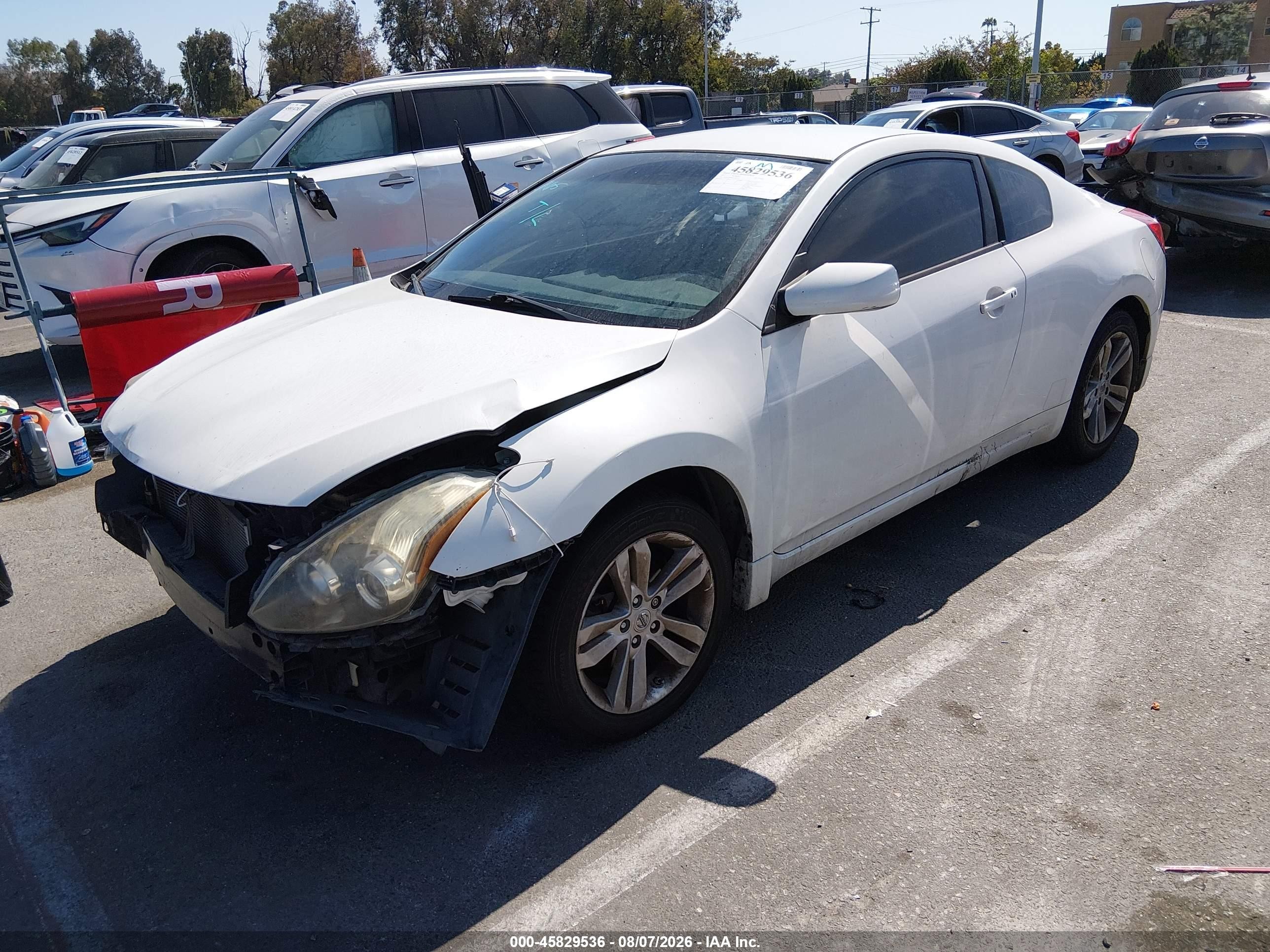 2012 Nissan Altima 2.5 S White vin: 1N4AL2EP9CC264727