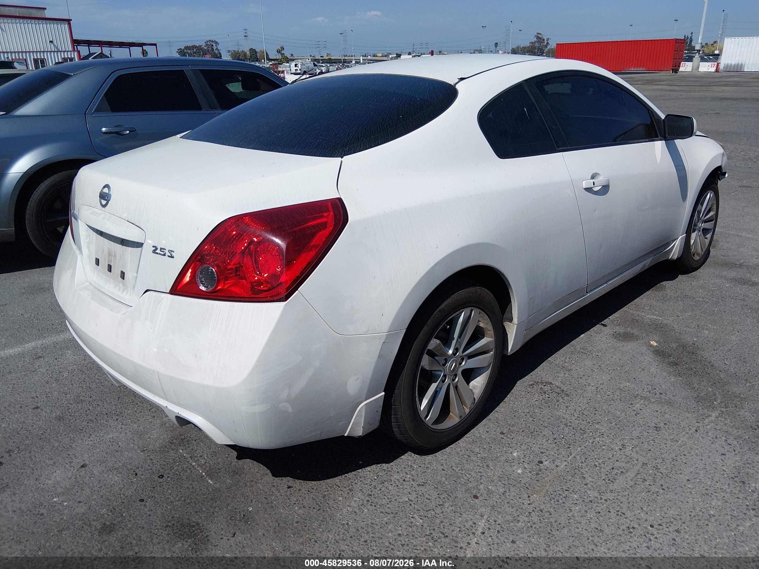 2012 Nissan Altima 2.5 S White vin: 1N4AL2EP9CC264727