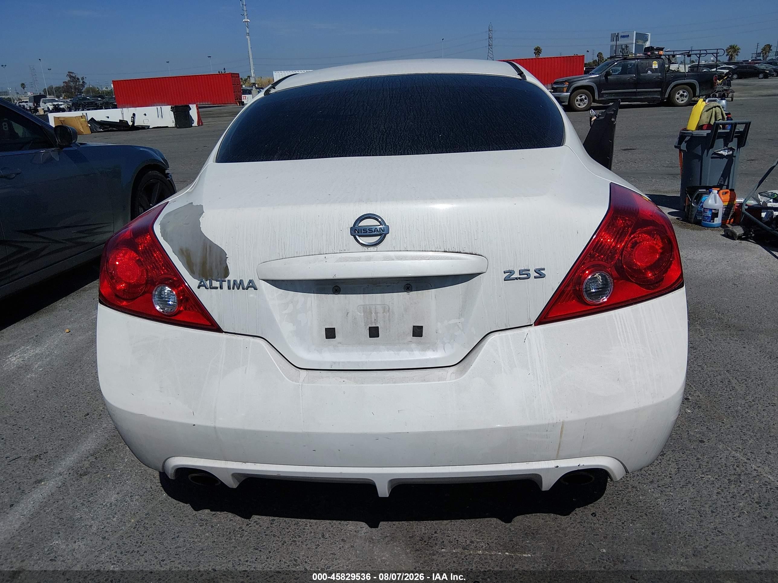 2012 Nissan Altima 2.5 S White vin: 1N4AL2EP9CC264727