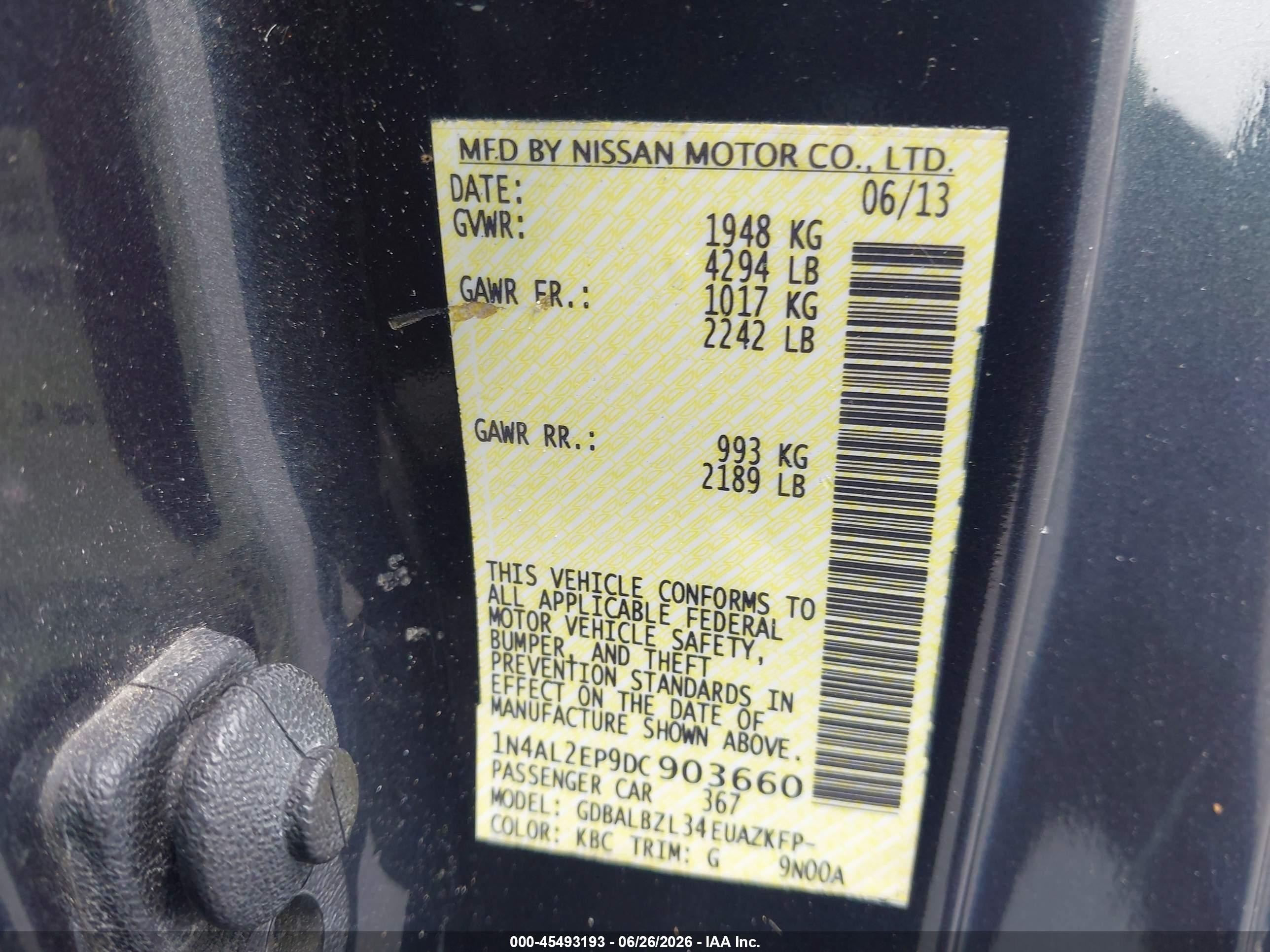 2013 Nissan Altima 2.5 S Gray vin: 1N4AL2EP9DC903660
