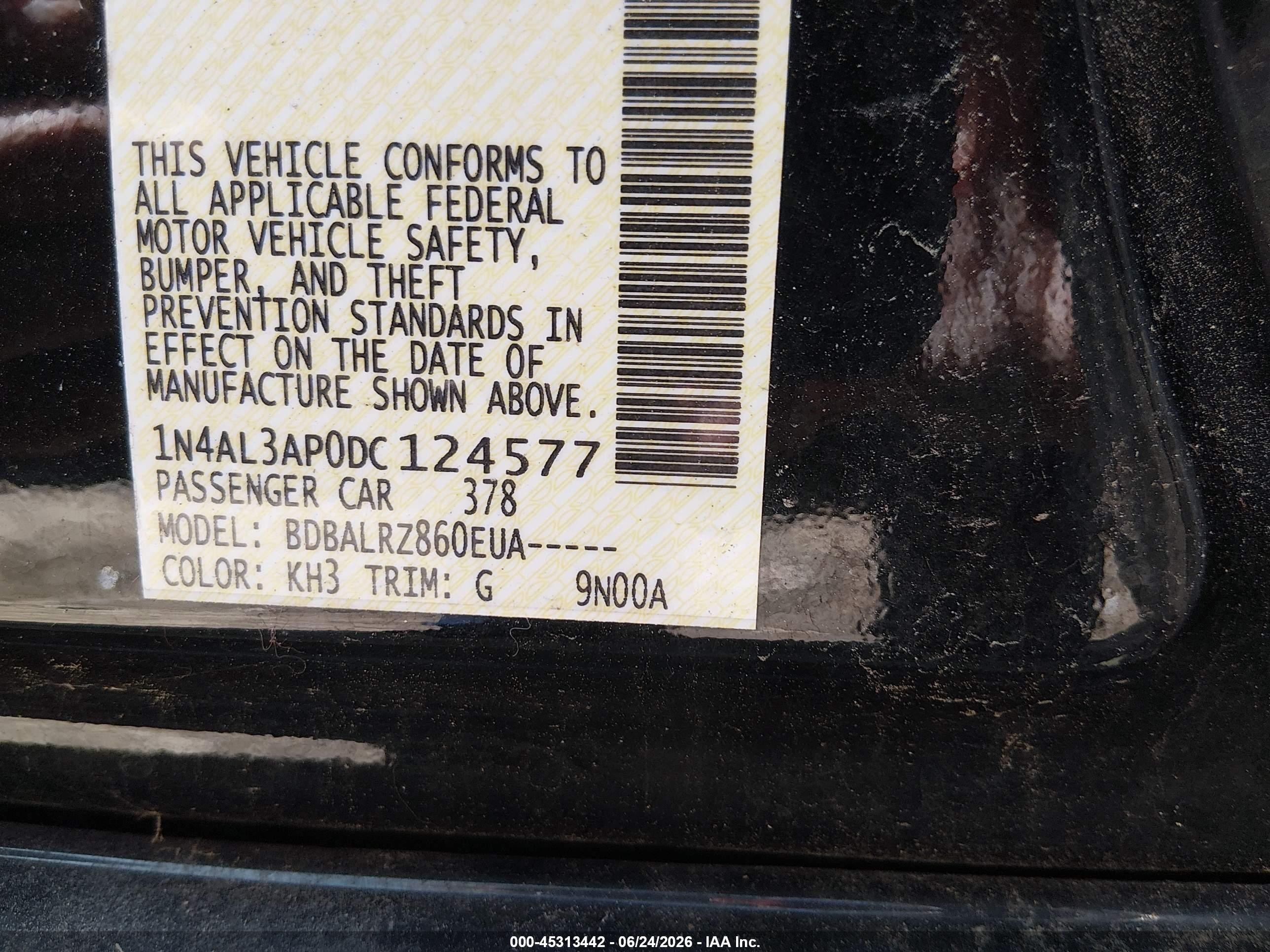 2013 Nissan Altima 2.5 S Black vin: 1N4AL3AP0DC124577