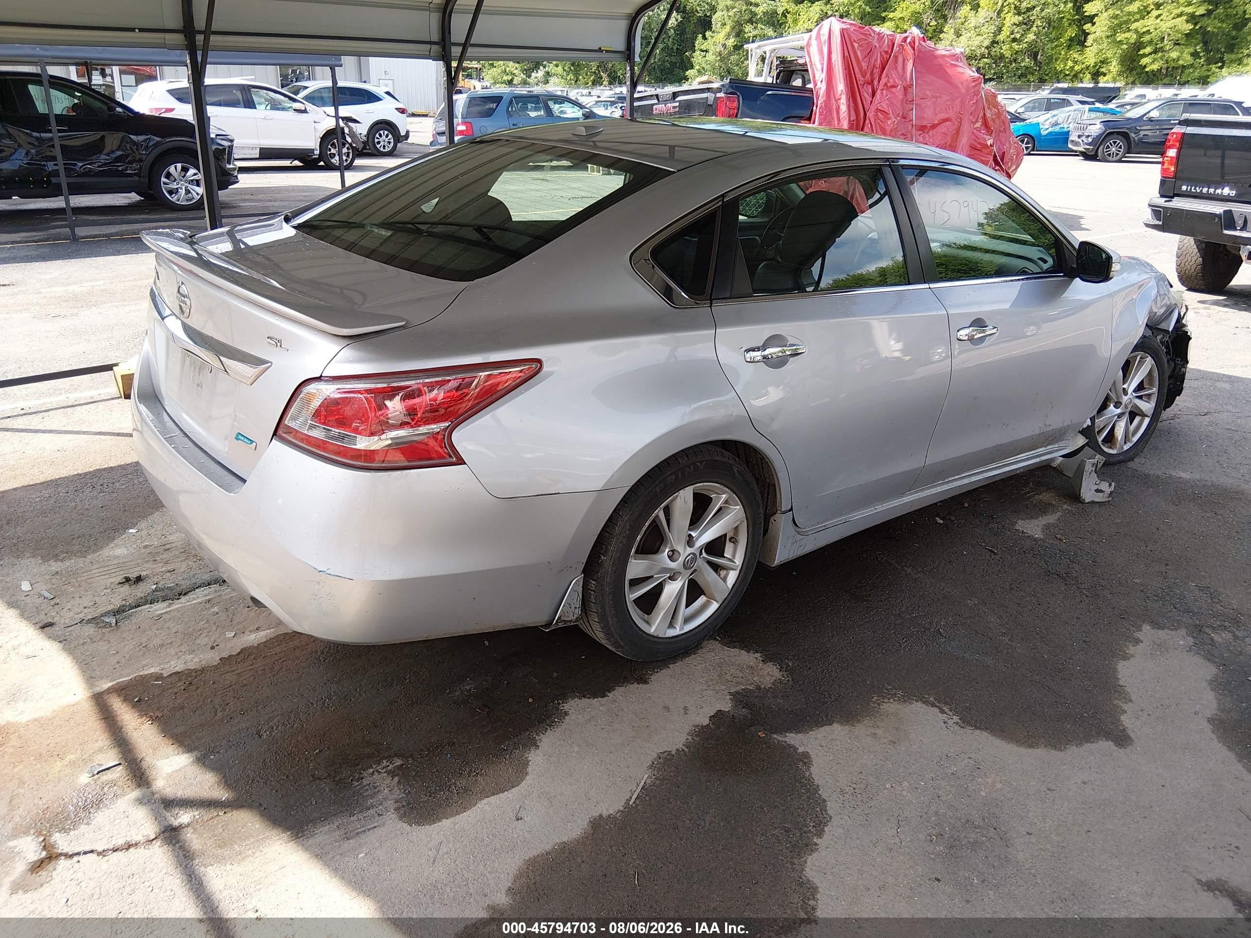 2013 Nissan Altima 2.5 Sl Серебряный vin: 1N4AL3AP0DC145395